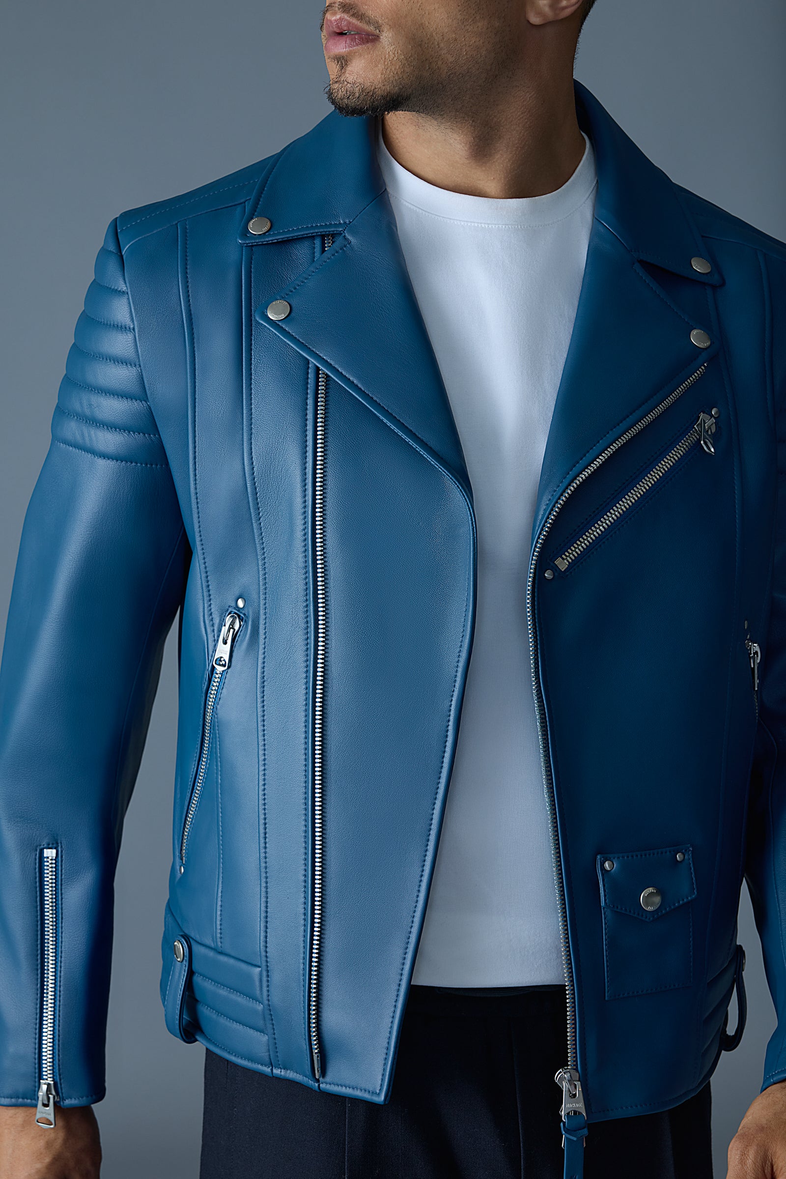 Kenneth - Leather Biker Jacket | Mackage® CA