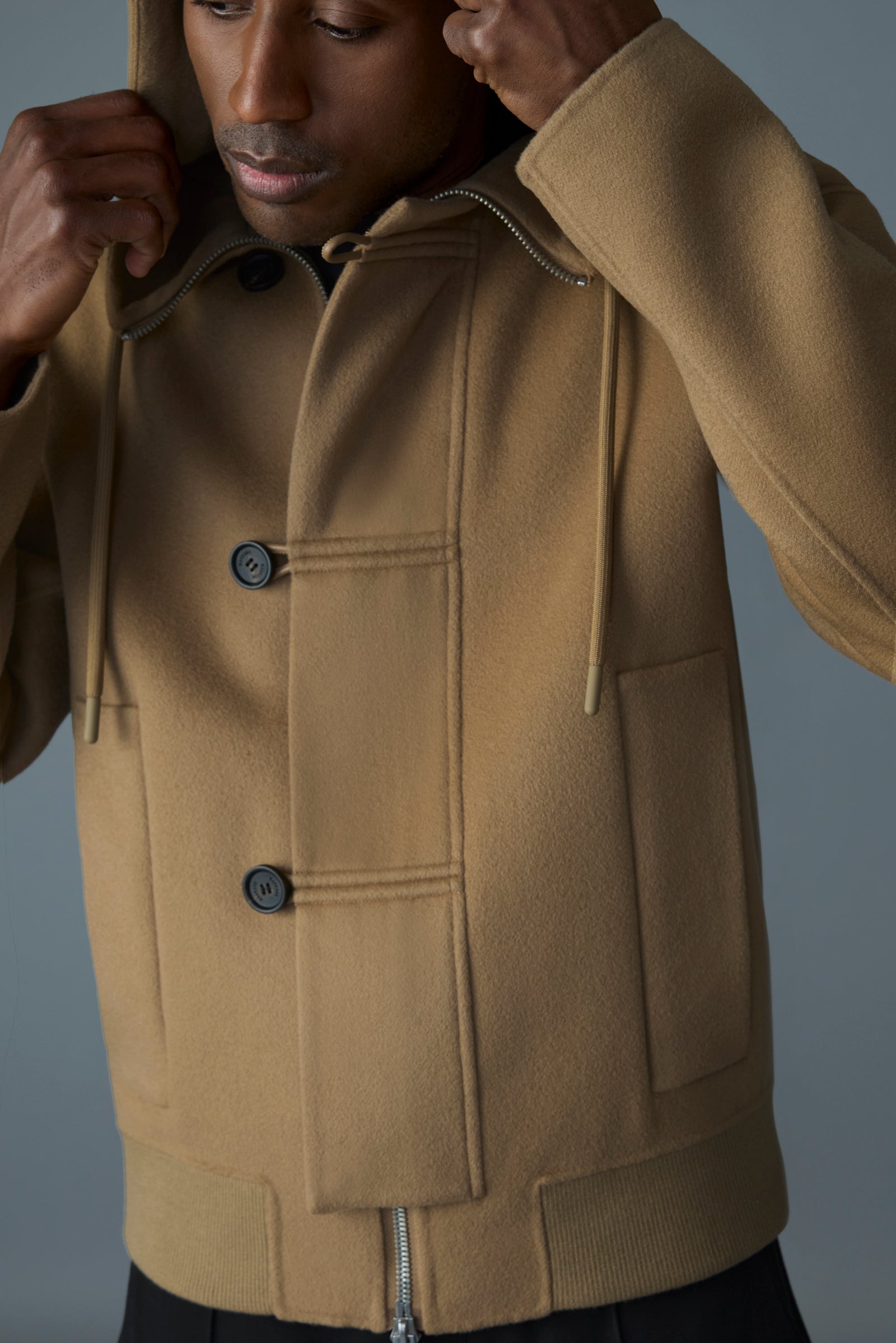 Malik - Double-Face Wool Hooded Jacket | Mackage® CA