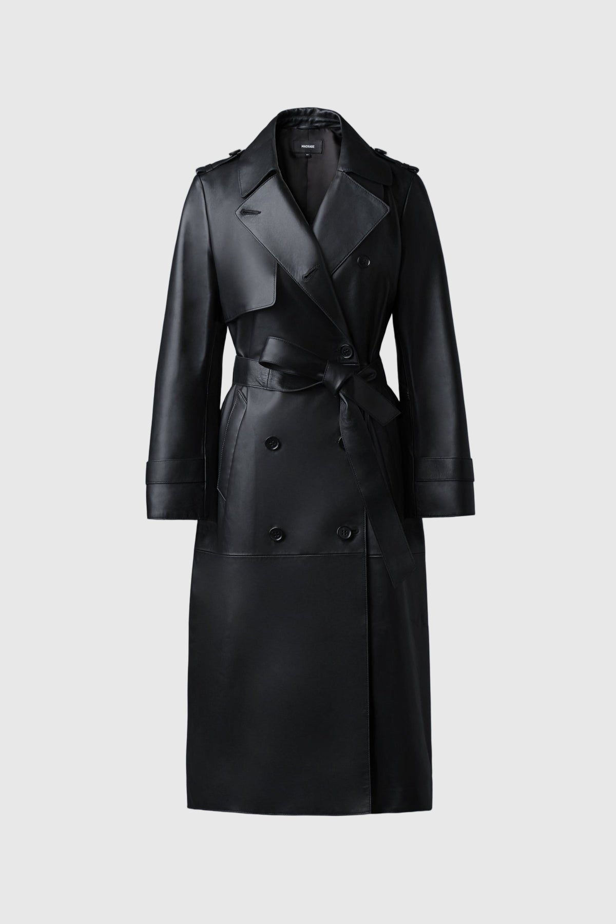 Manteau Femme En Cuir D’agneau Mac Douglas Taille 36 – Marron, Long, Fourrure – Très Bon état