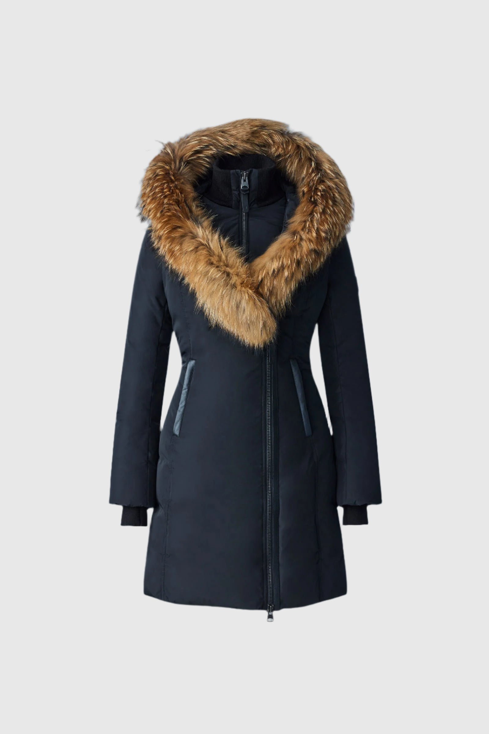 Kay-F, Down coat with natural fur Signature Mackage Collar for