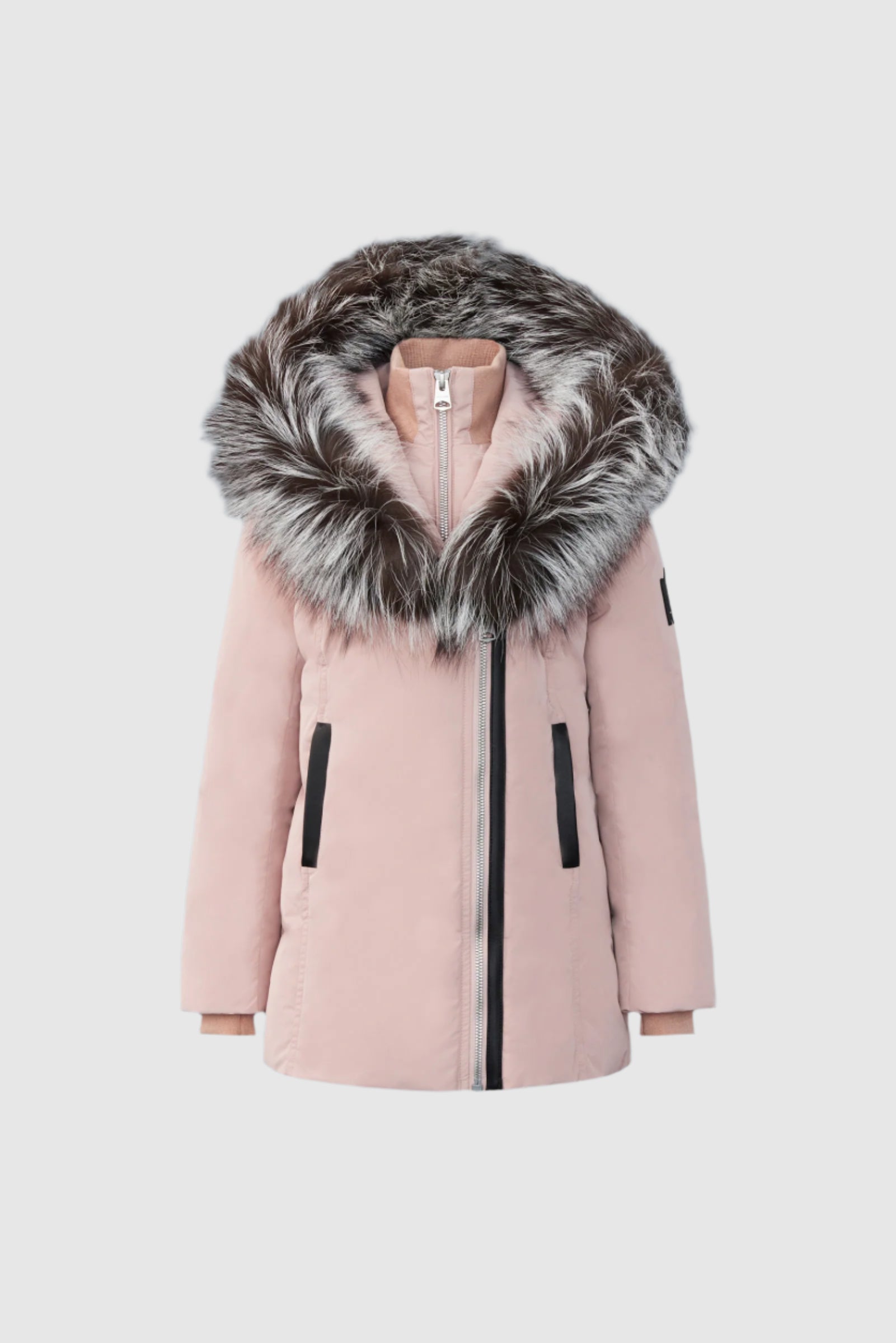 Leelee, Down coat with removable silver fox Signature Mackage