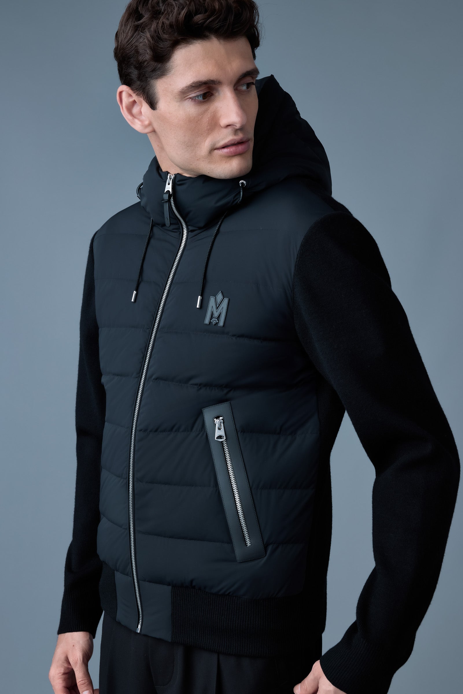 マック ANDREW-Z, mixed-media light down jacket for Men | Mackage® Canada