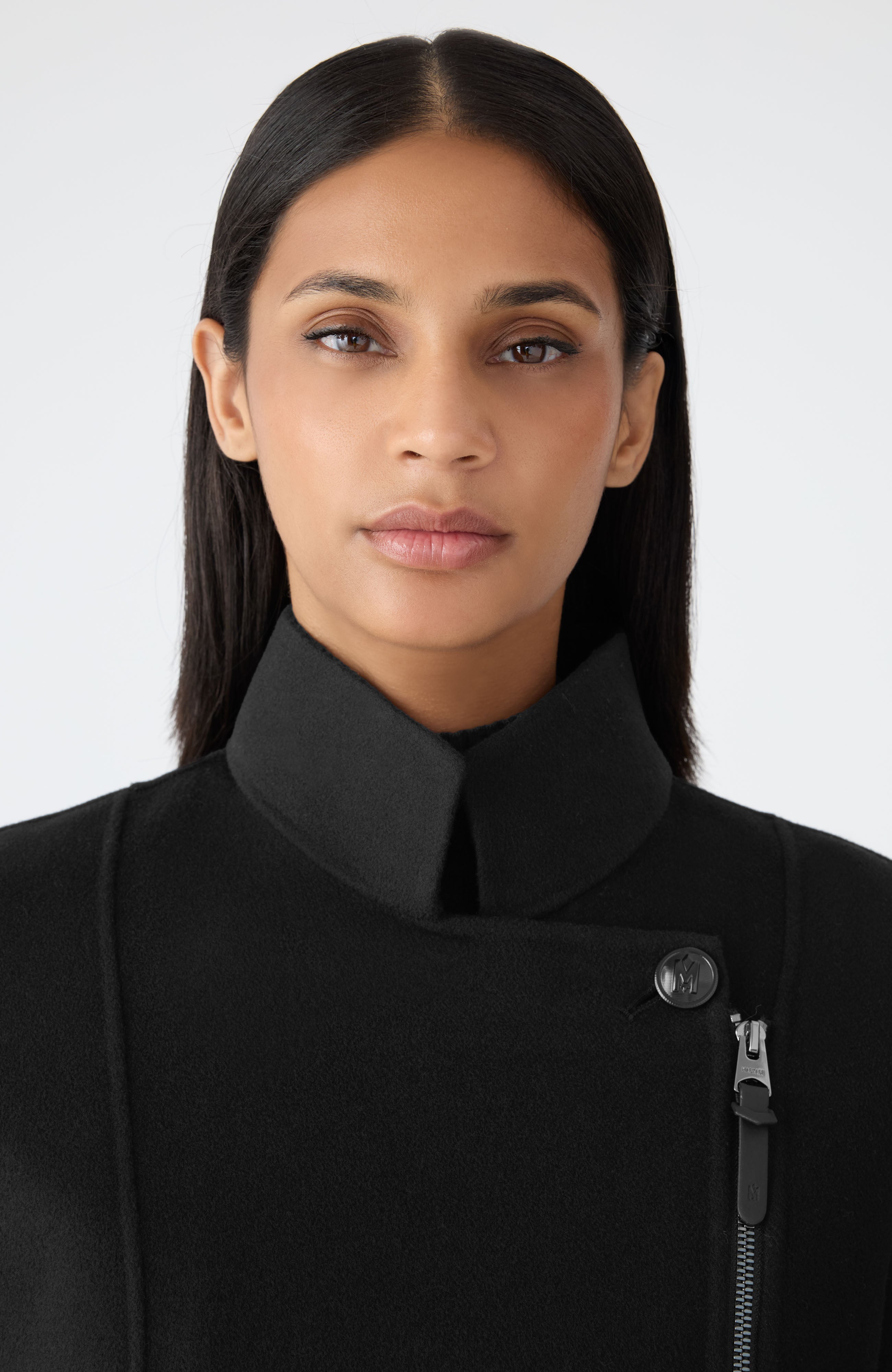 ANNIA Asymmetrical Wool Coat for Women | Mackage® CA