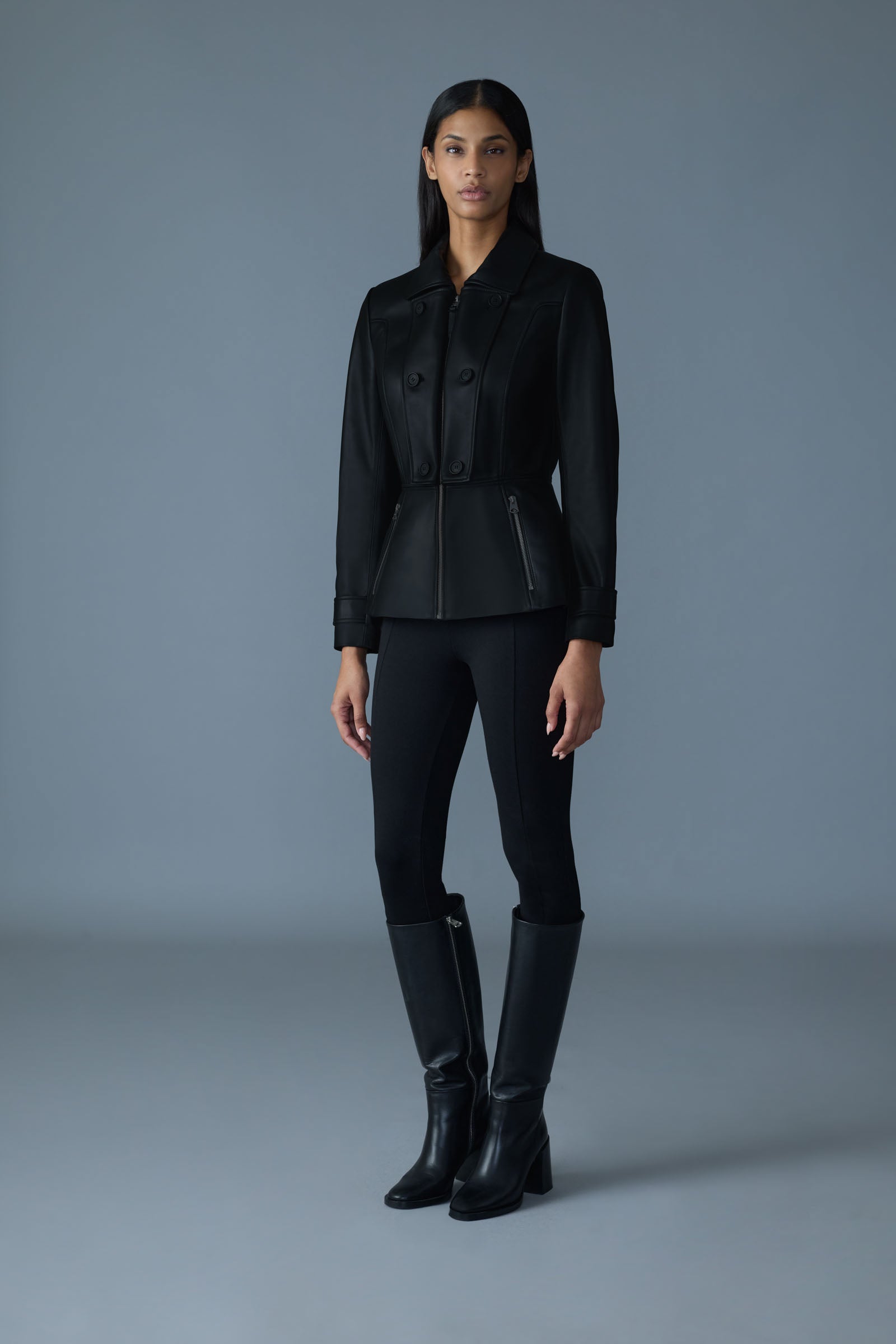 Barbara - Fitted Lamb Leather Jacket | Mackage® CA