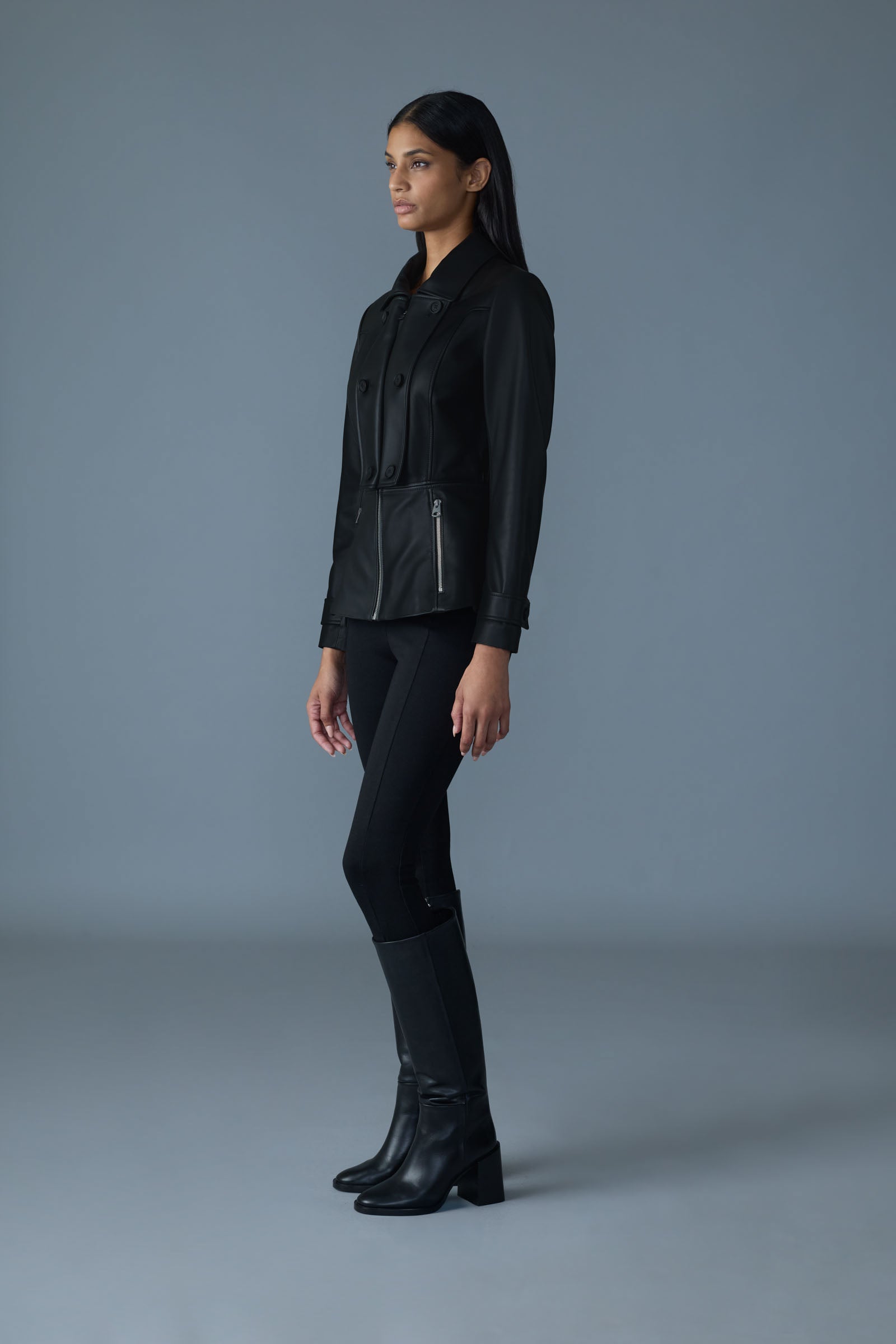 Barbara - Fitted Lamb Leather Jacket | Mackage® CA