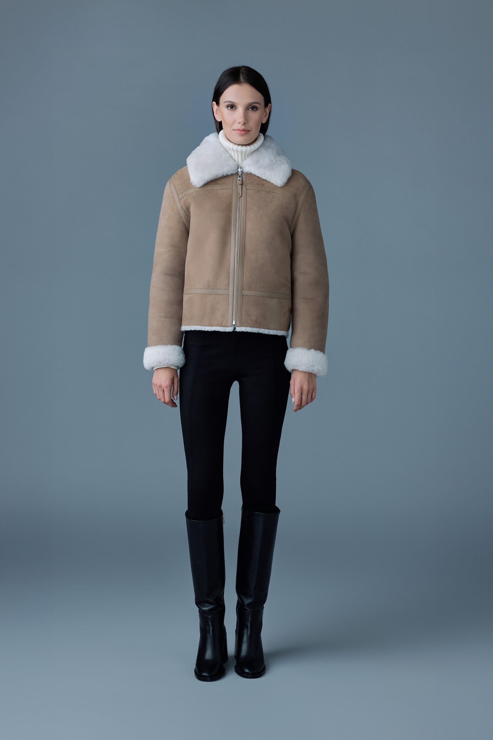 BETTY 2-in-1 reversible leather shearling jacket | Mackage® CA