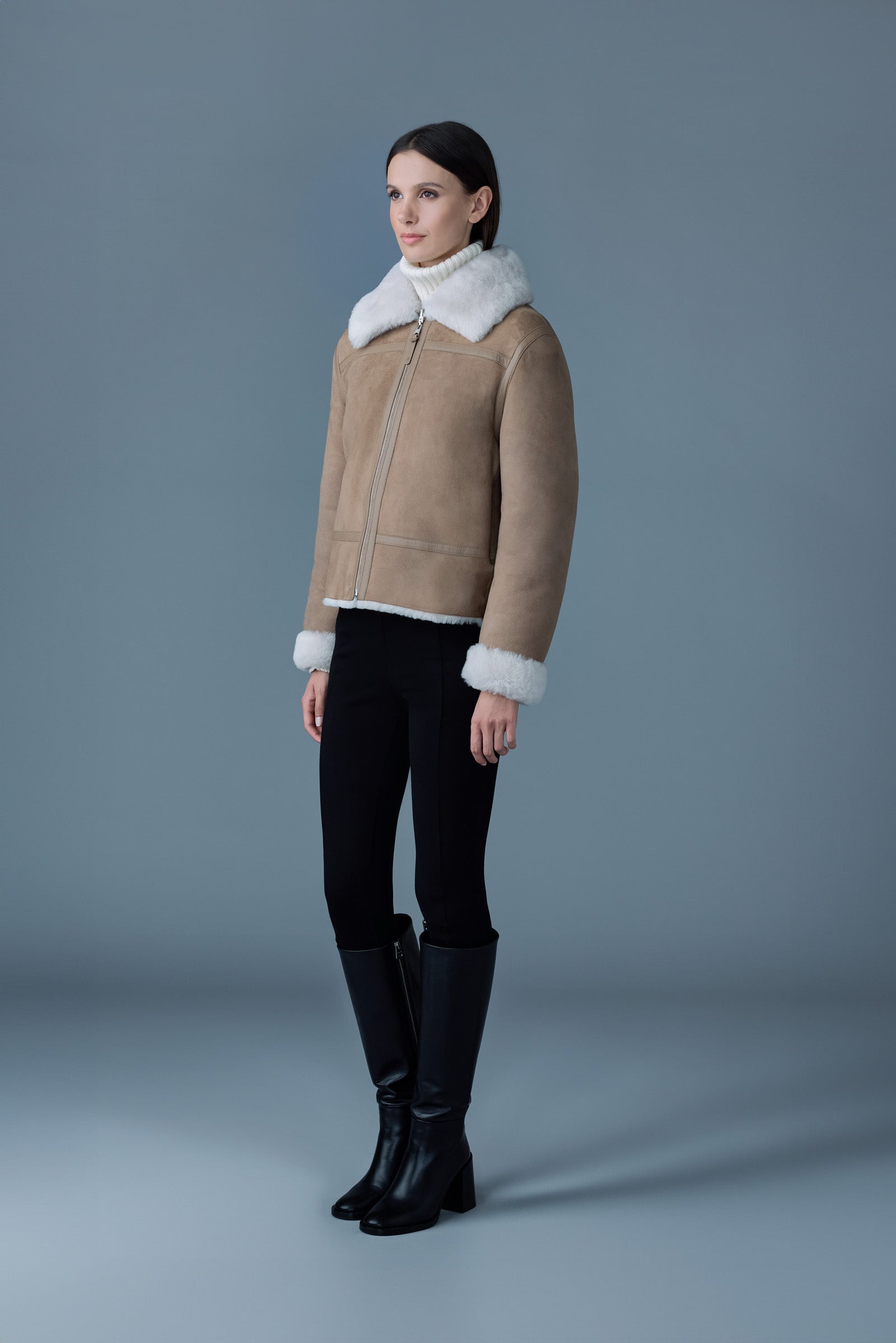 BETTY 2-in-1 reversible leather shearling jacket | Mackage® CA