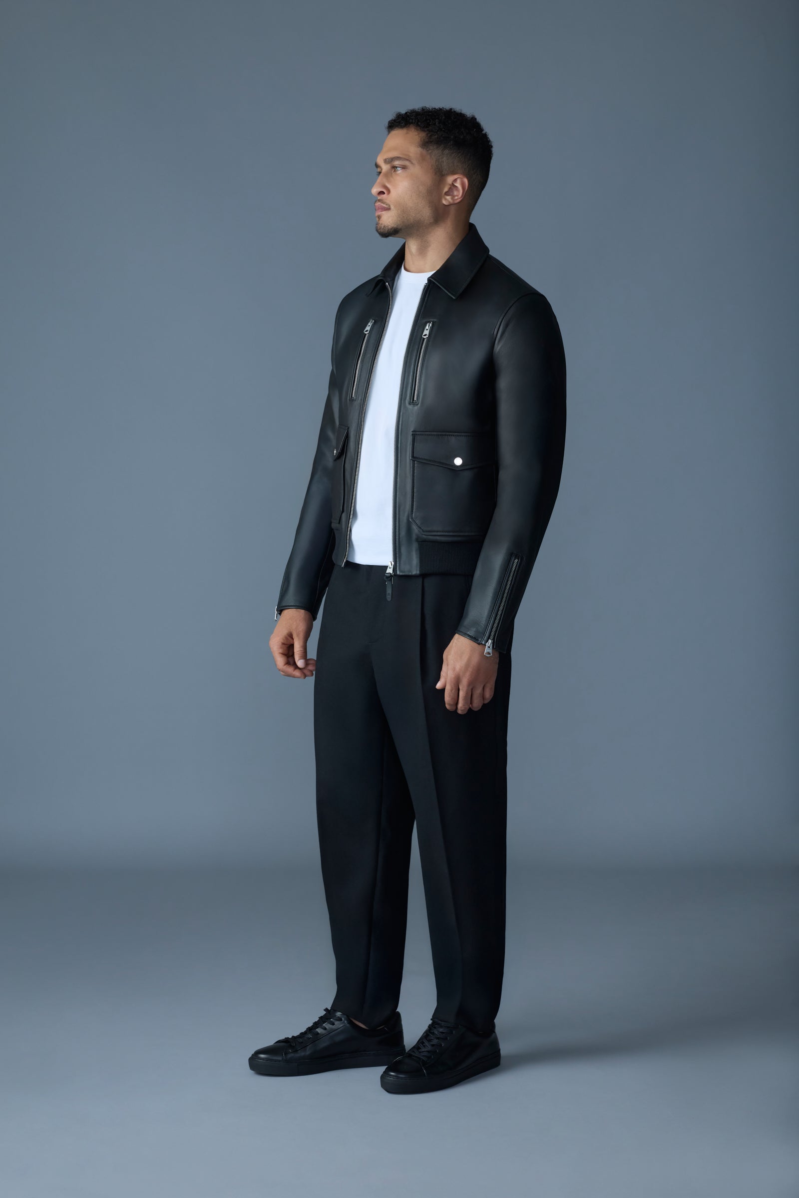 CHANCE-Z - Spread Collar Leather Jacket | Mackage® CA