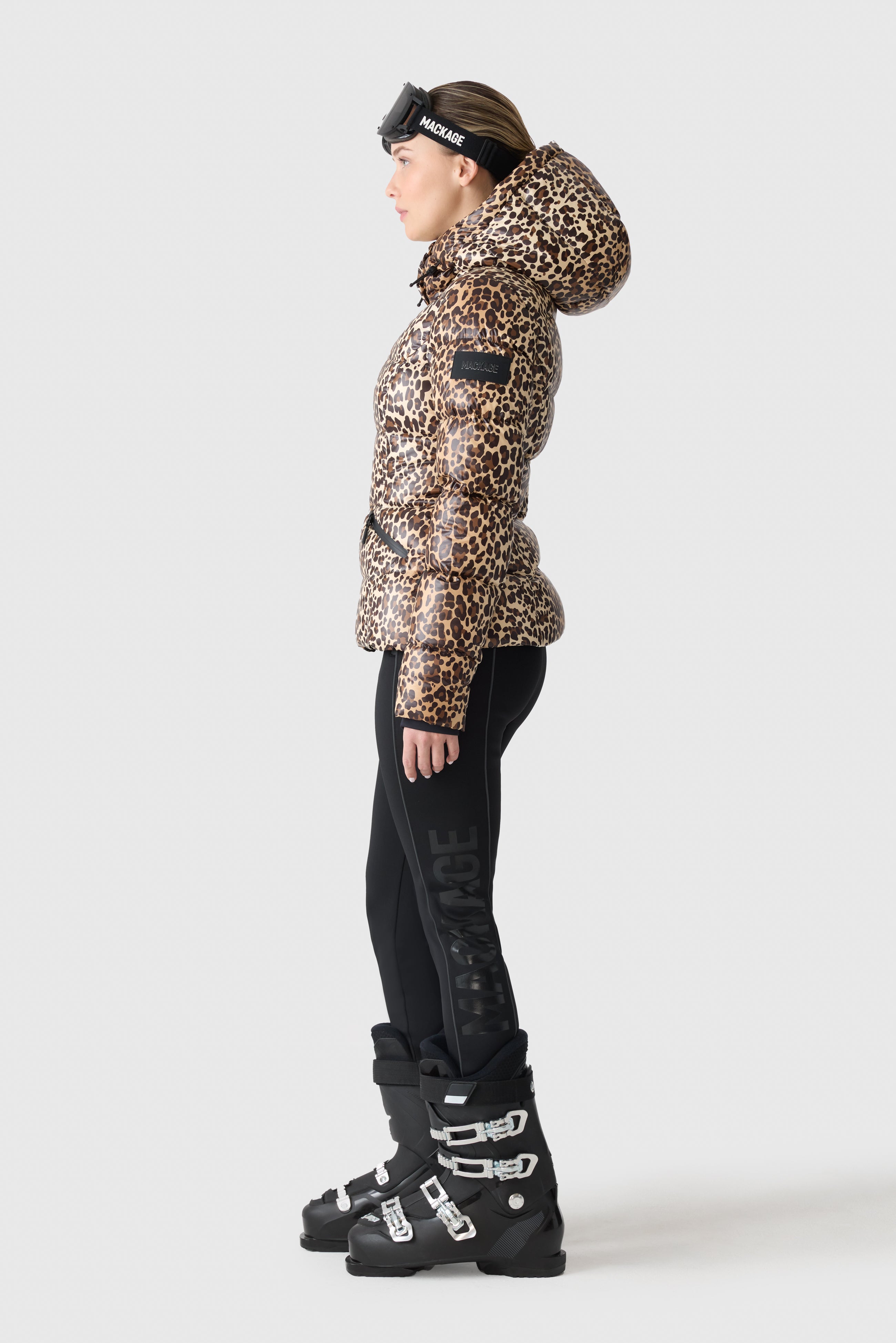 CHERYL-A Down Ski Jacket in Animal-Print for Women | Mackage® CA