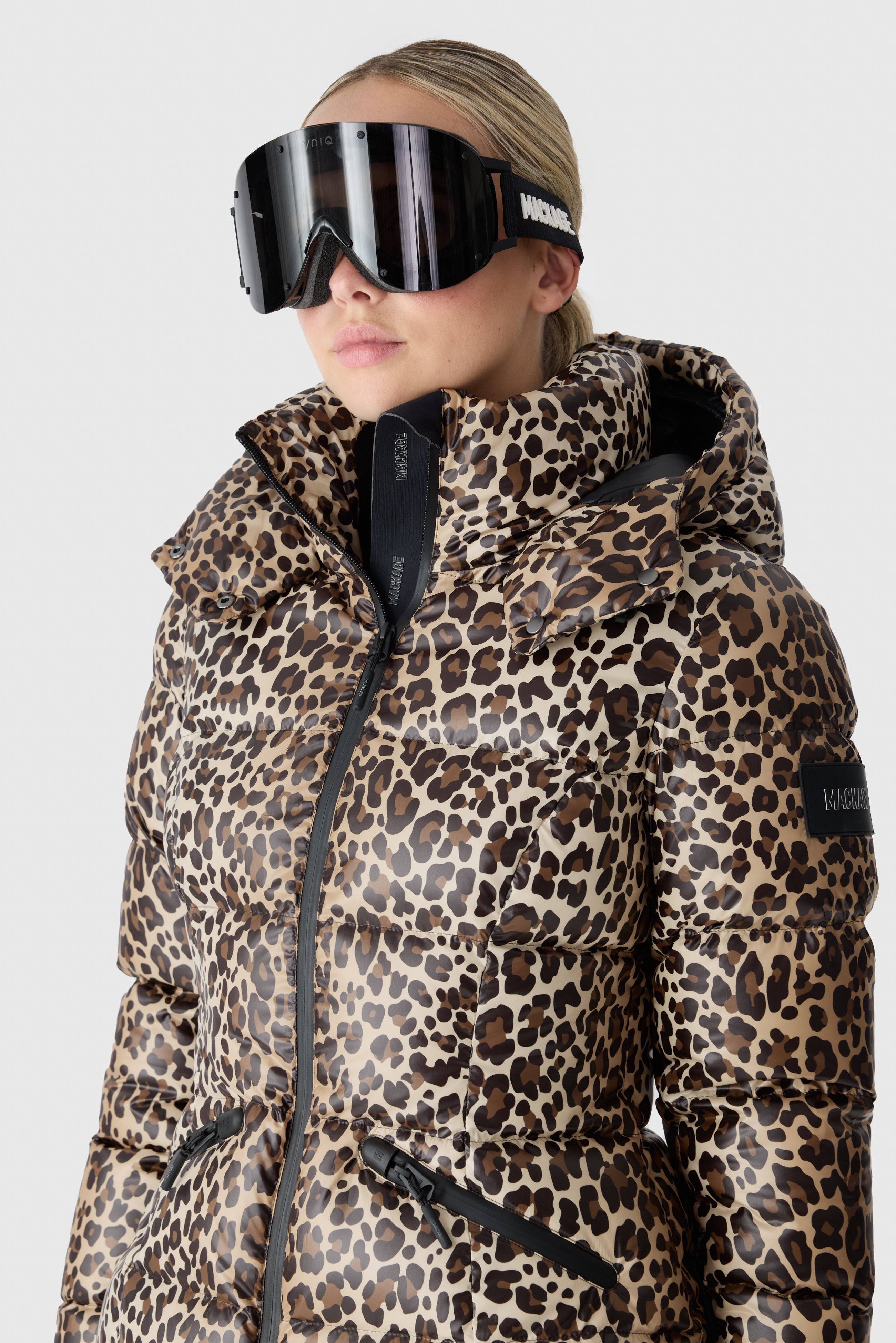 CHERYL-A Down Ski Jacket in Animal-Print for Women | Mackage® CA