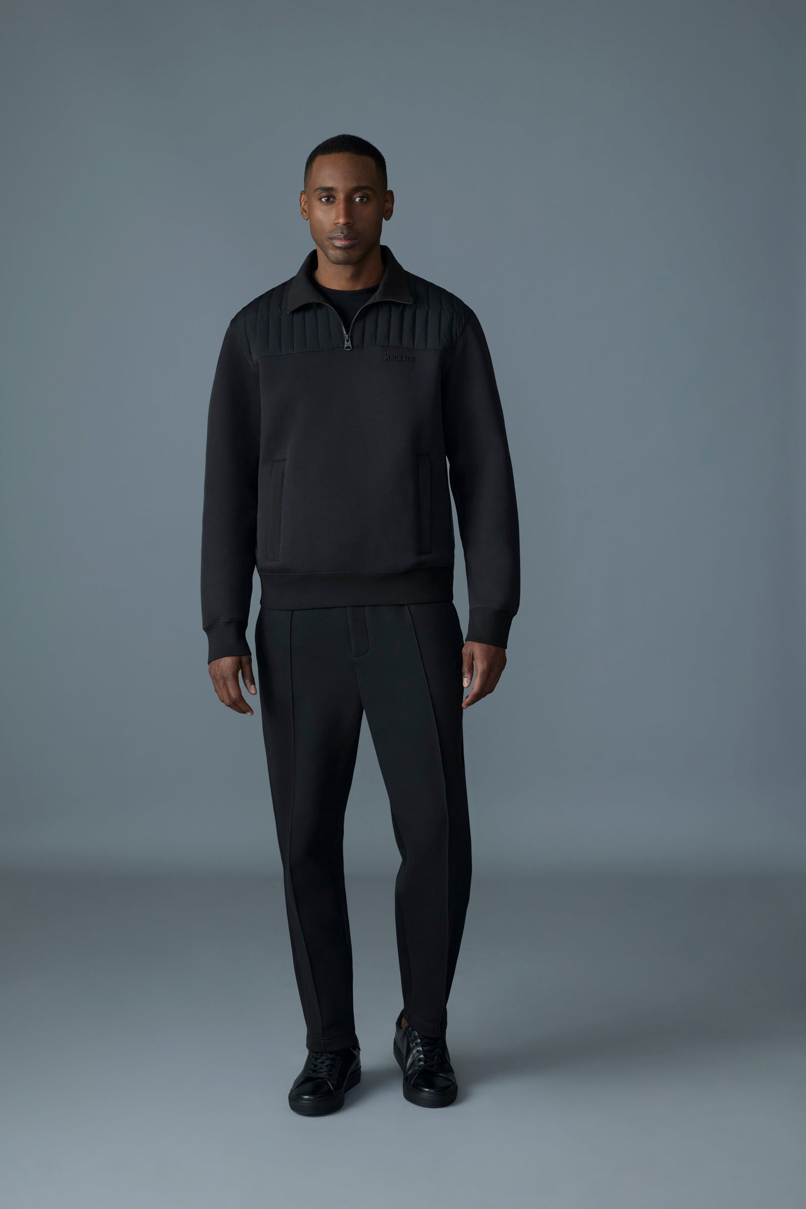 Corey - Hybrid Down Quarter-Zip Sweater | Mackage® CA