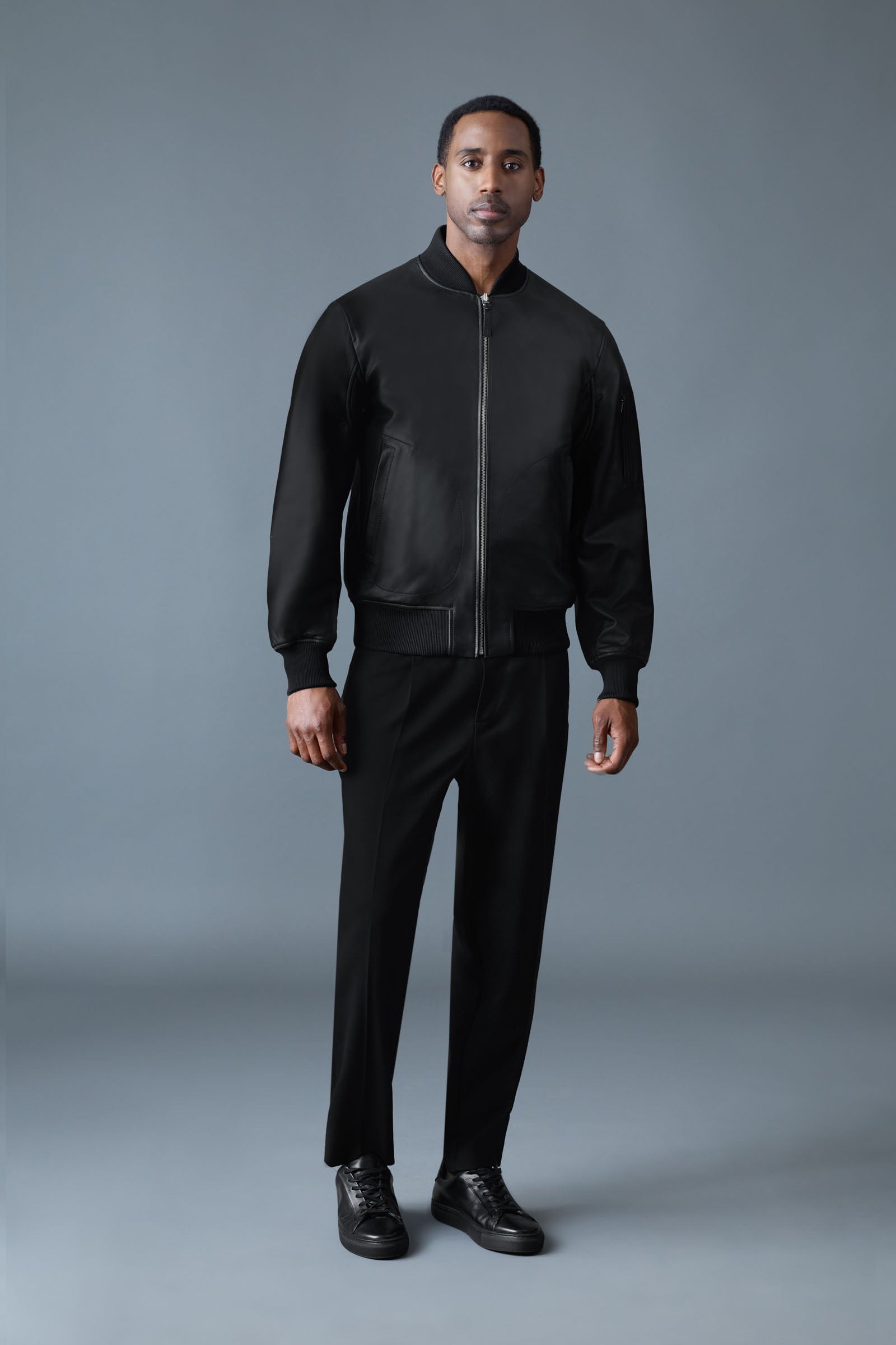 EASTON-SA - 2-In-1 Reversible Leather Bomber Jacket for Men