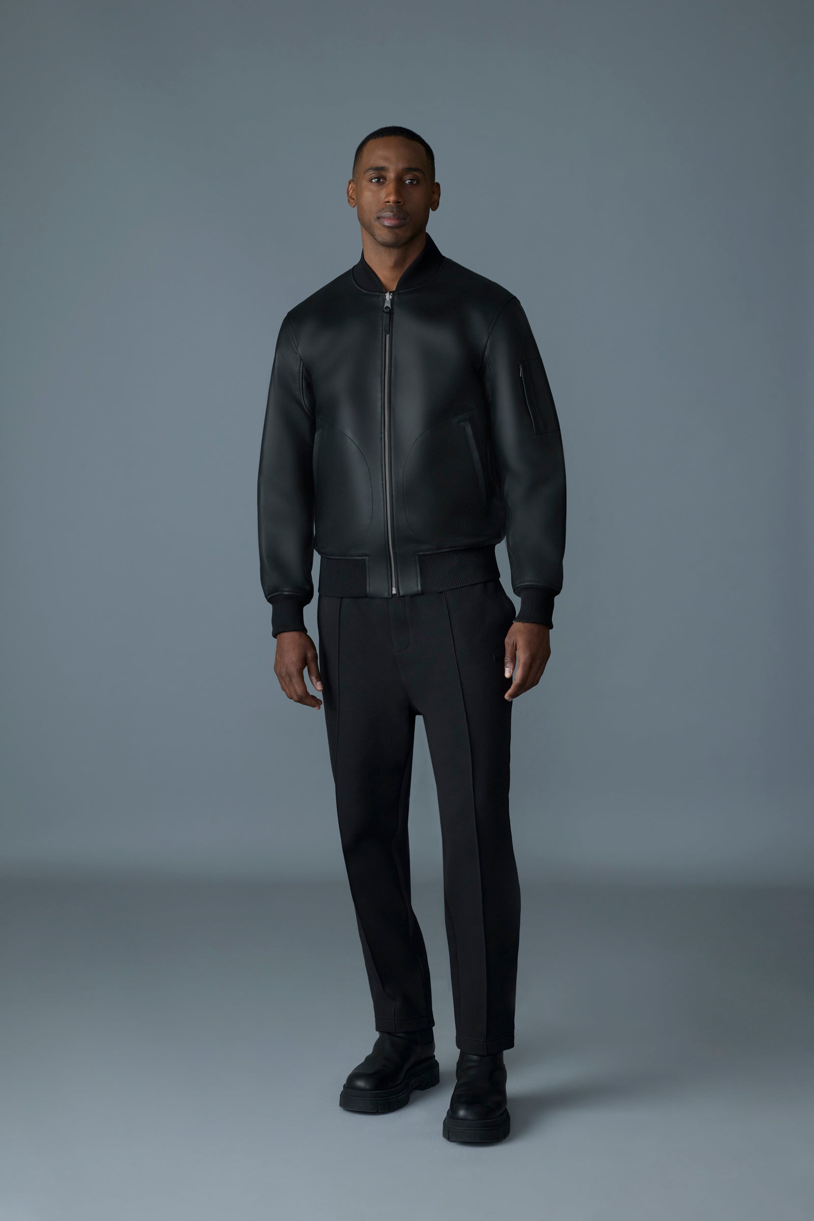 EASTON-SA - 2-In-1 Reversible Leather Bomber Jacket for Men