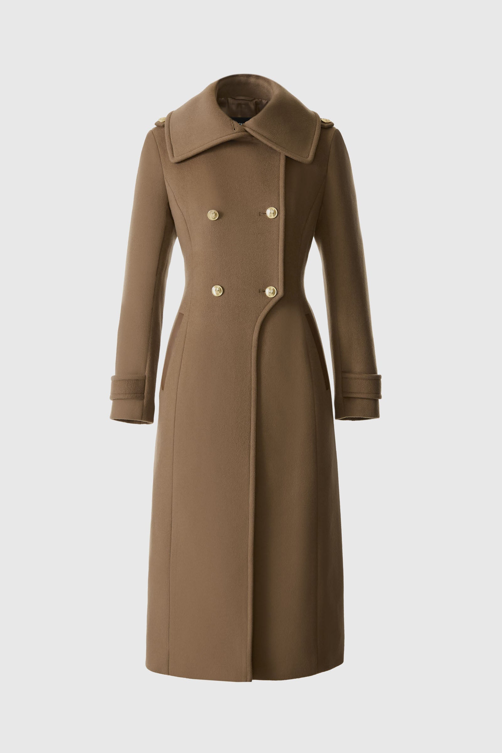 Brown Mackage Elodie Military Maxi Coat Mackage Elodie Military