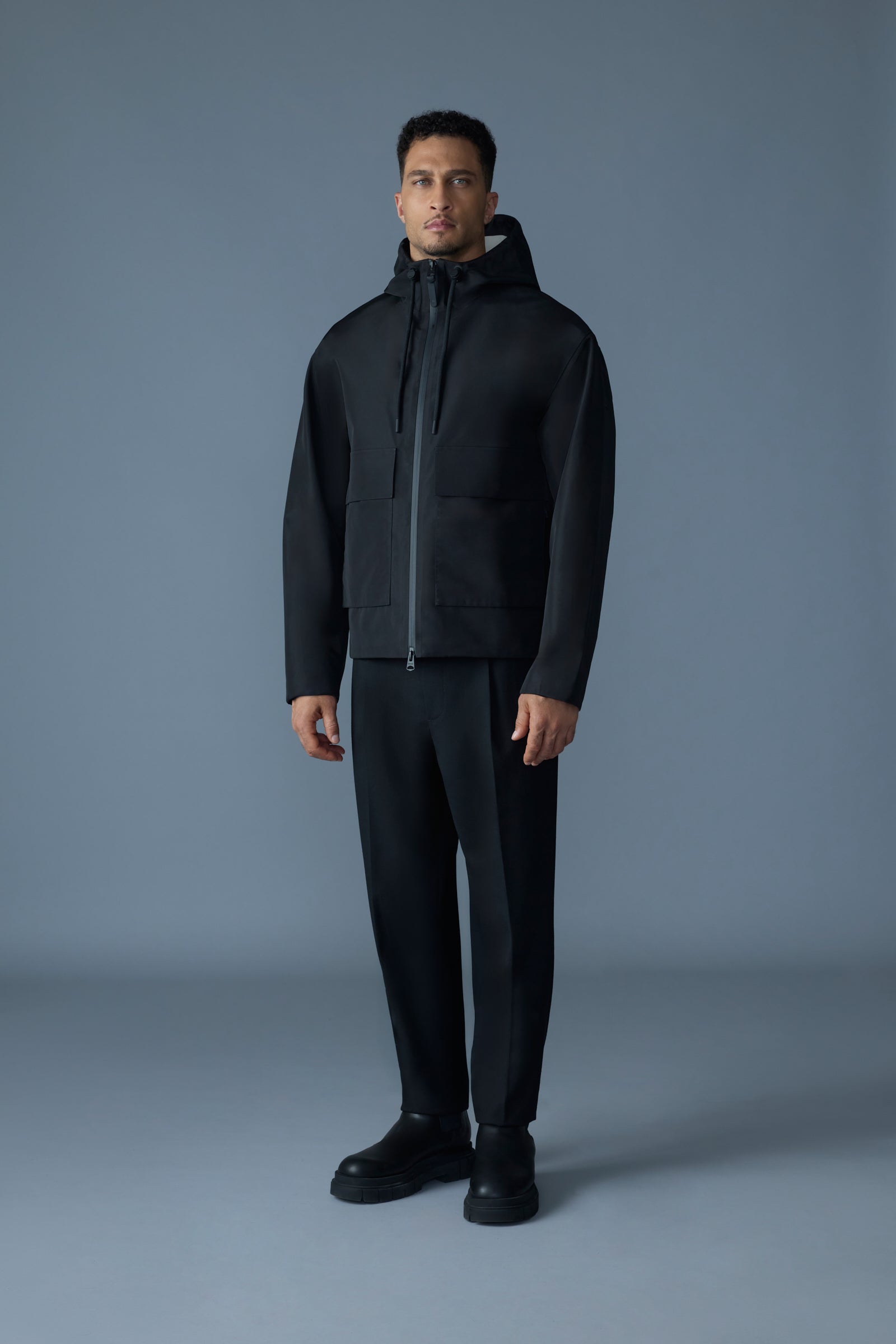 ERIC-ZZ Recycled technical jacket with hood for Men | Mackage® CA