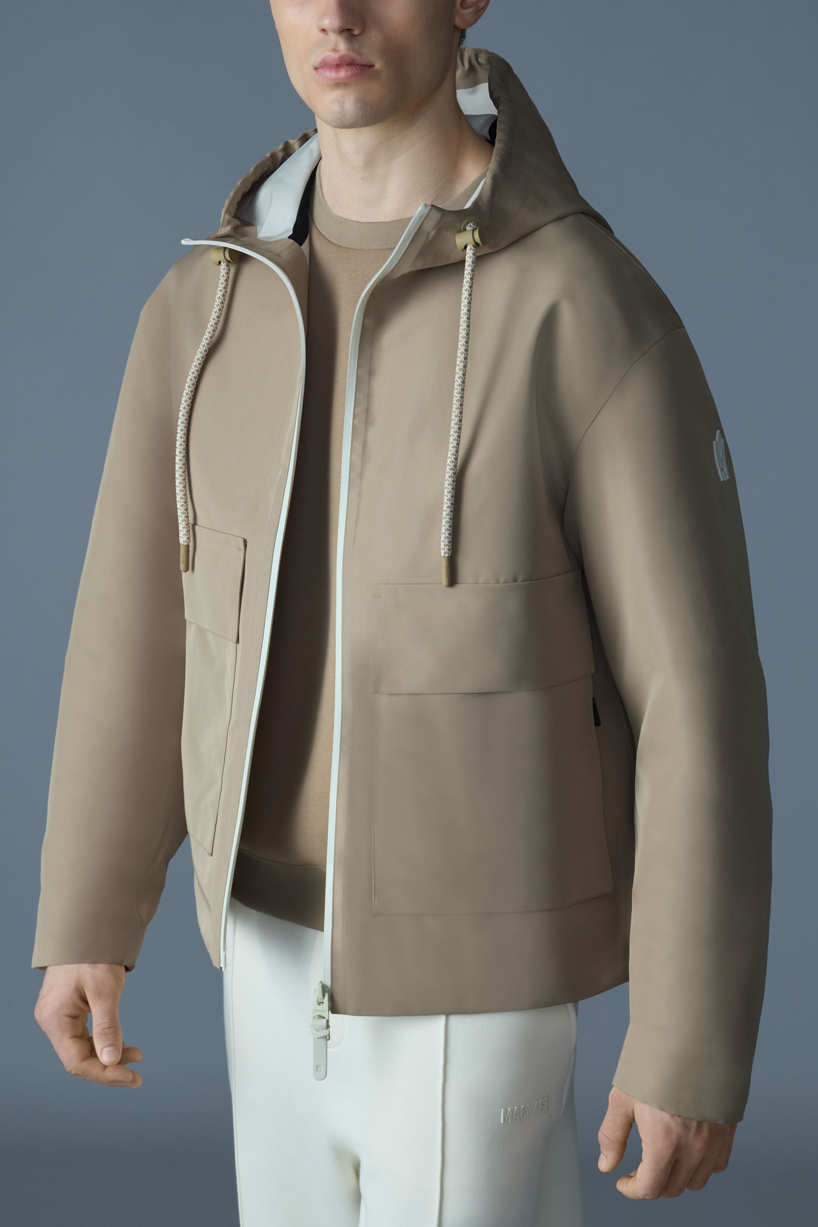 MAG JACKET x7個 ガバメントページ ERIC-ZZ Recycled technical jacket with hood for Men | Mackage® CA