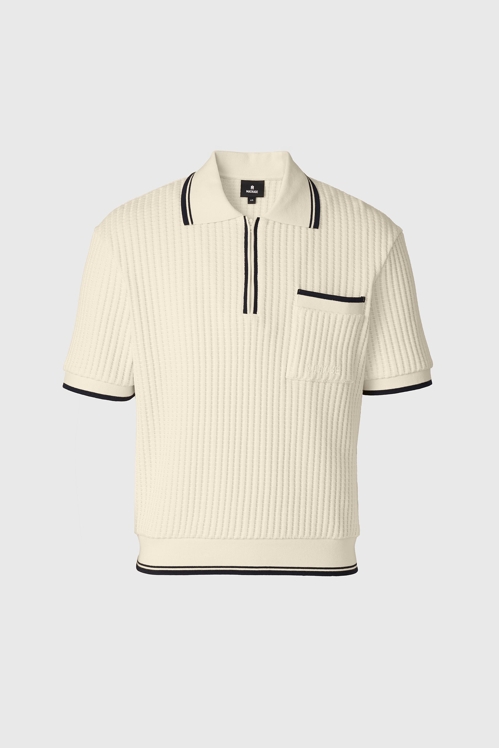 ESTABAN Crochet Knit Polo Shirt for Men | Mackage® CA