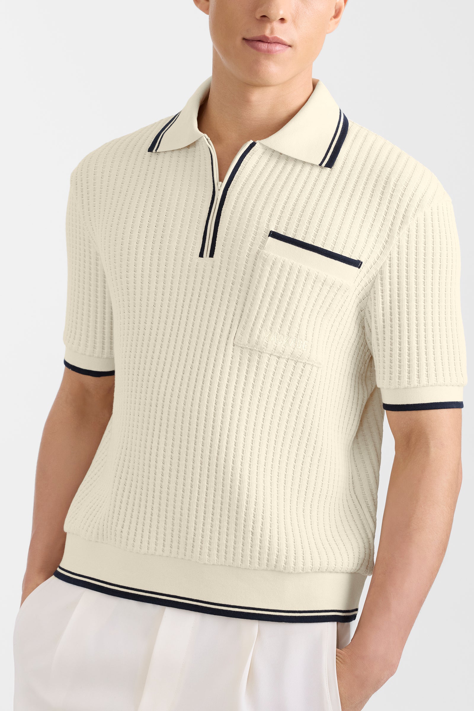 ESTABAN Crochet Knit Polo Shirt for Men | Mackage® CA