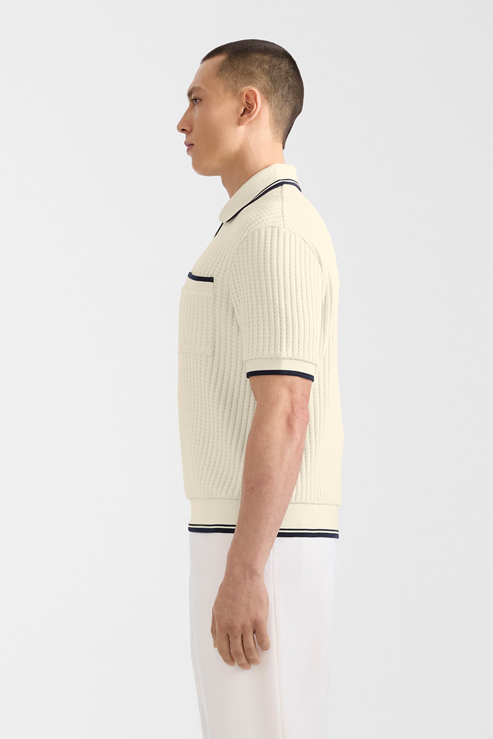 ESTABAN Crochet Knit Polo Shirt for Men | Mackage® CA