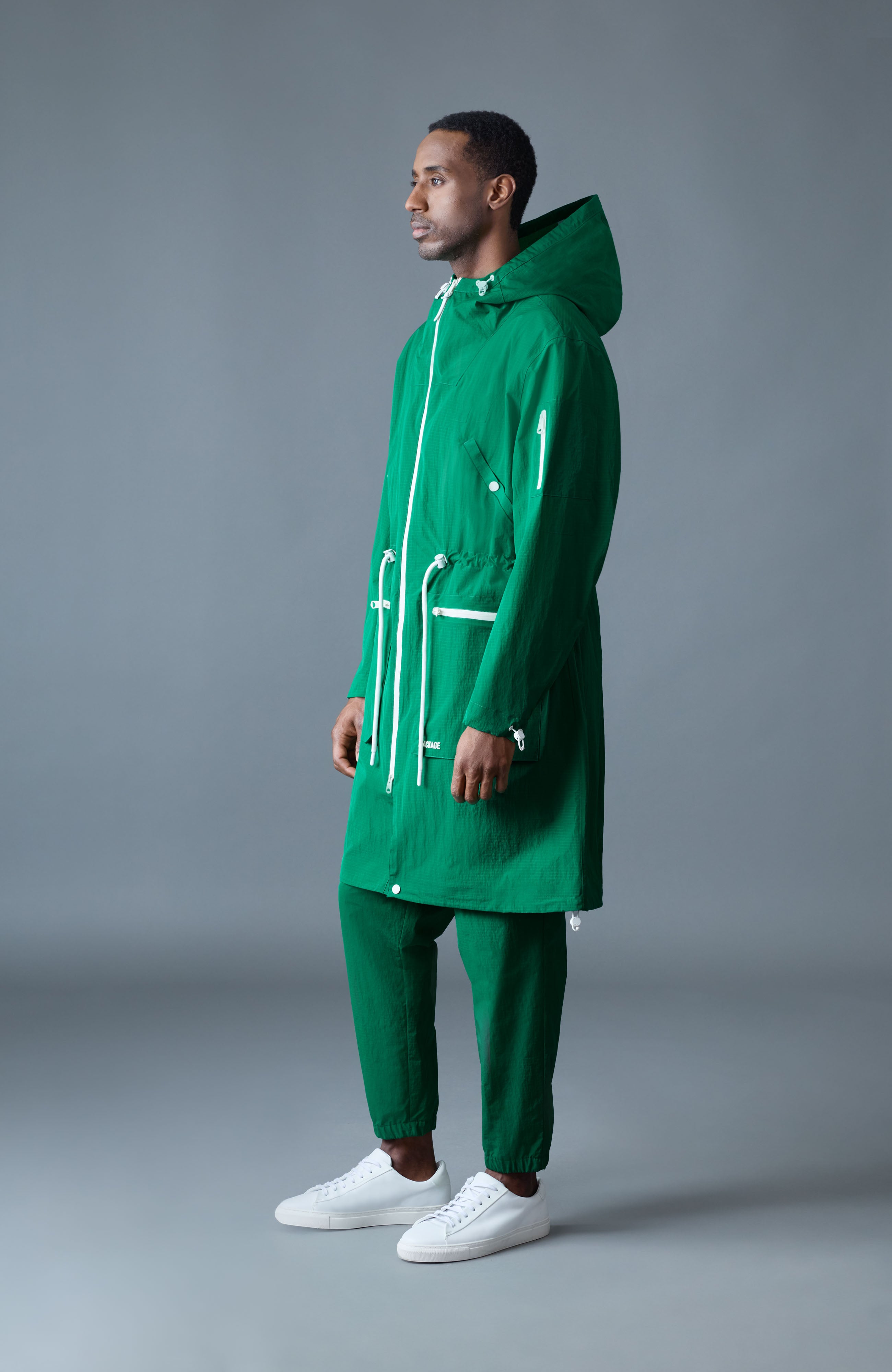 GAGE Long seam sealed Ripstop Raincoat for Men | Mackage® CA