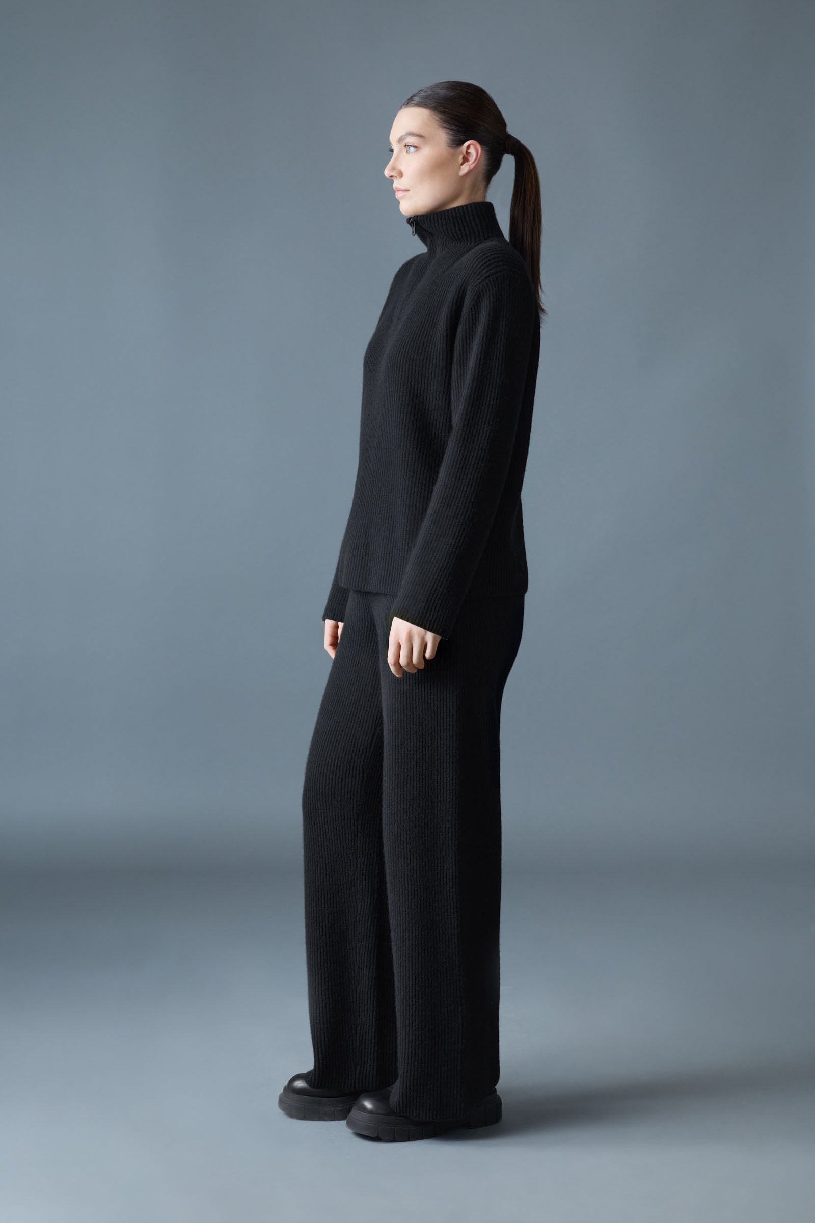 GLADYS Sweater Knit Half-Zip Pullover for Women | Mackage® CA