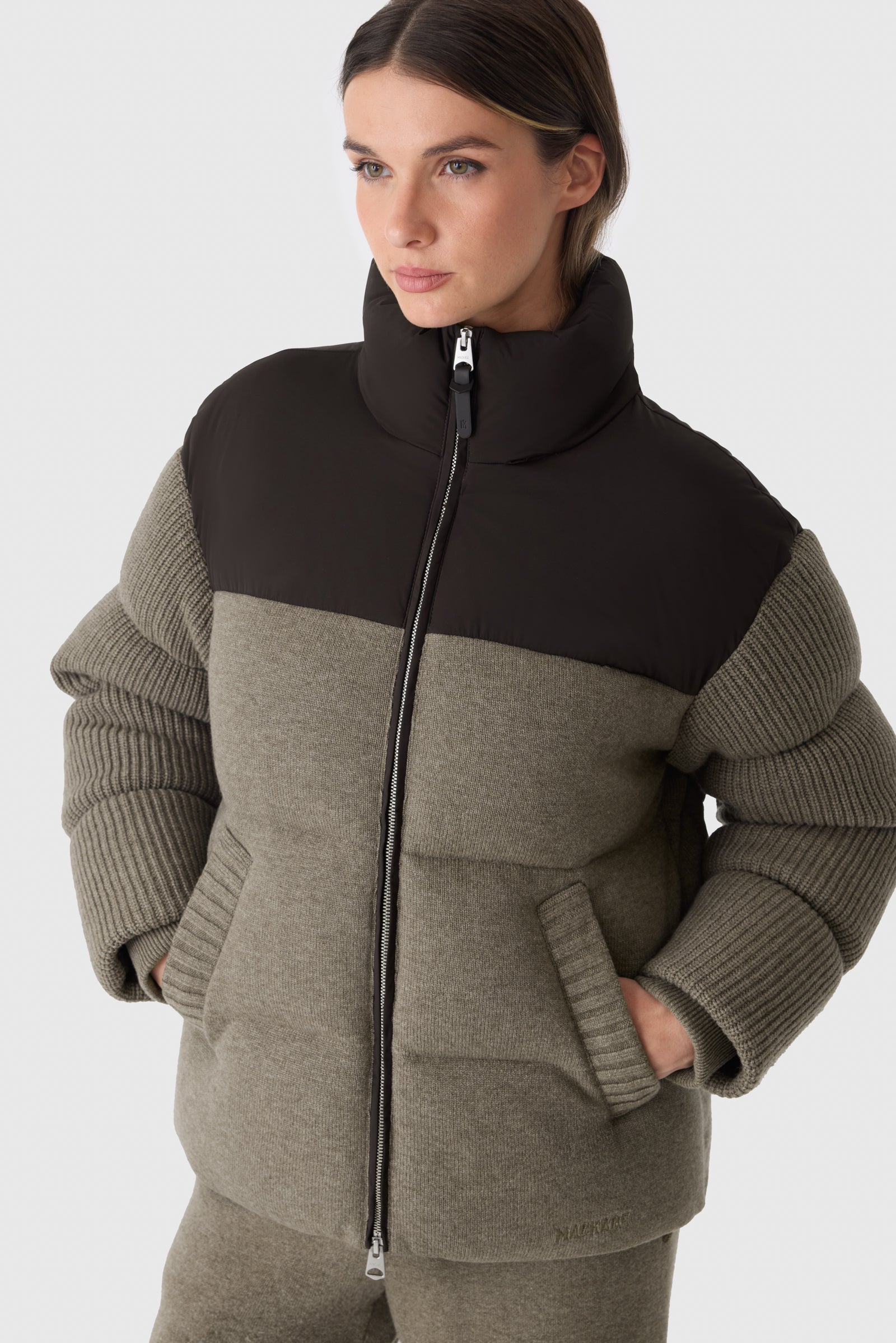 GREER Cashmere-Blend Down Jacket - removable Hood for Women