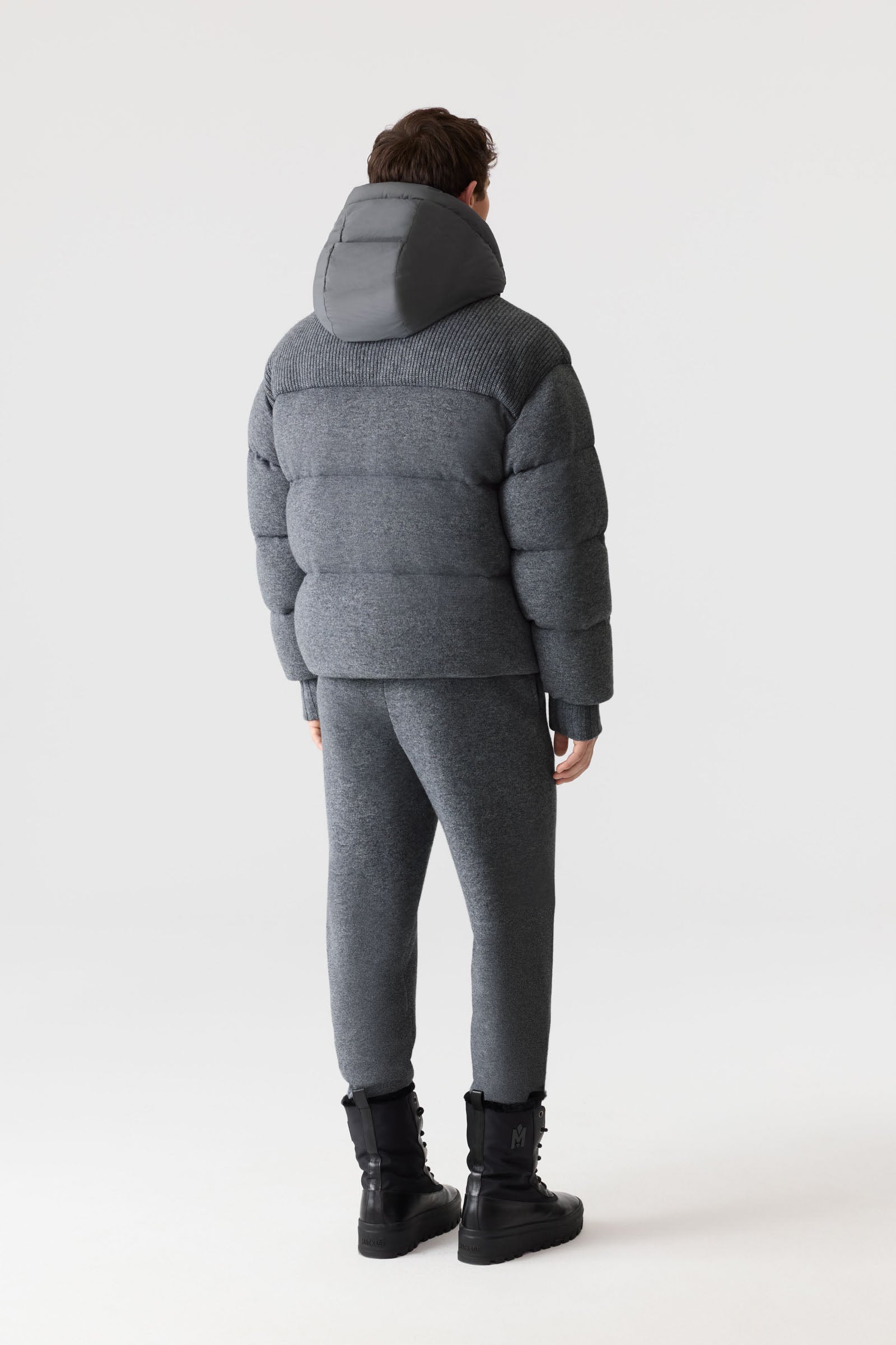 GRIFFEN Cashmere-Blend Down Jacket - removable Hood for Men
