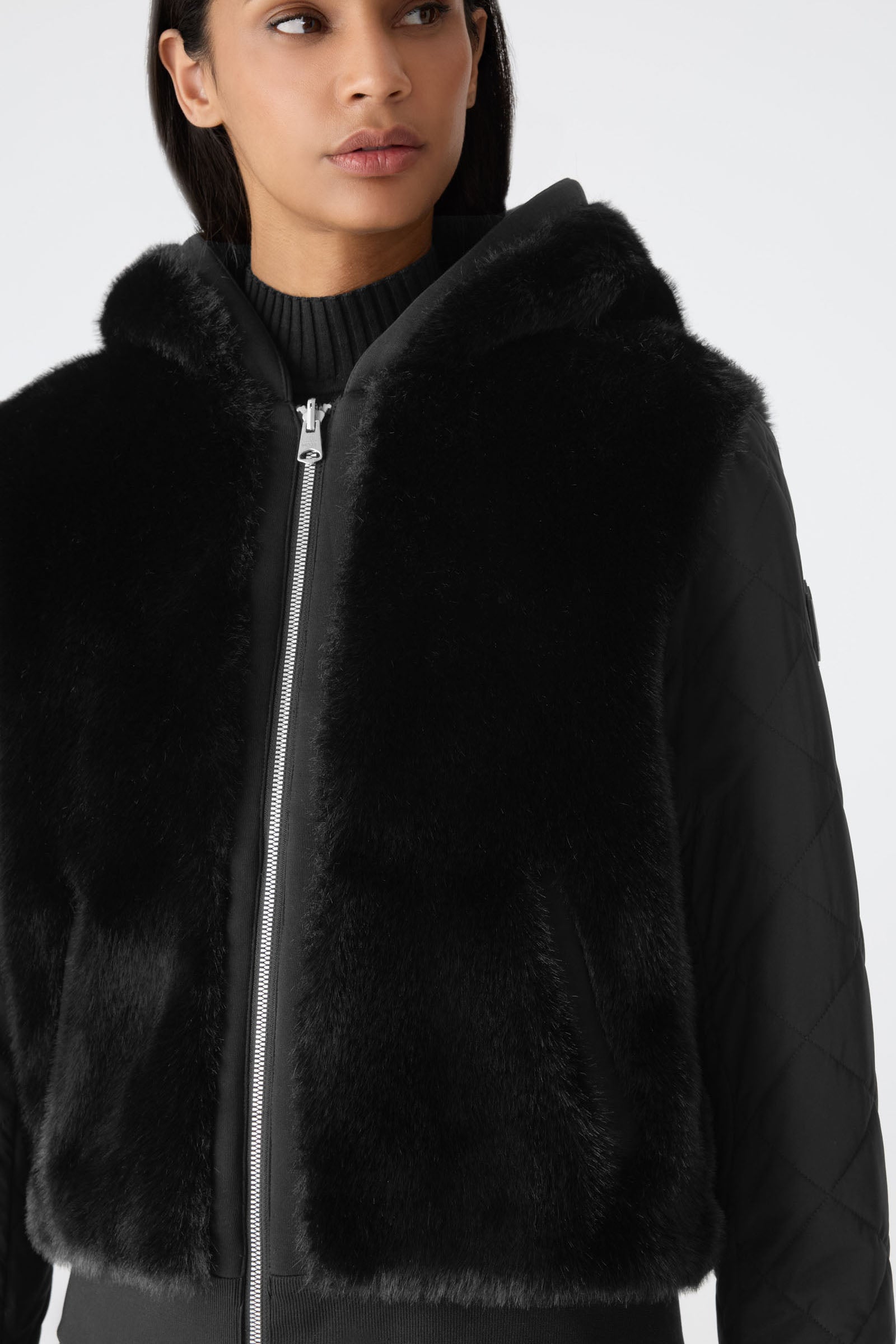 豪華版ファッション - ジェントルイスJentlouis Faux Fur Hooded