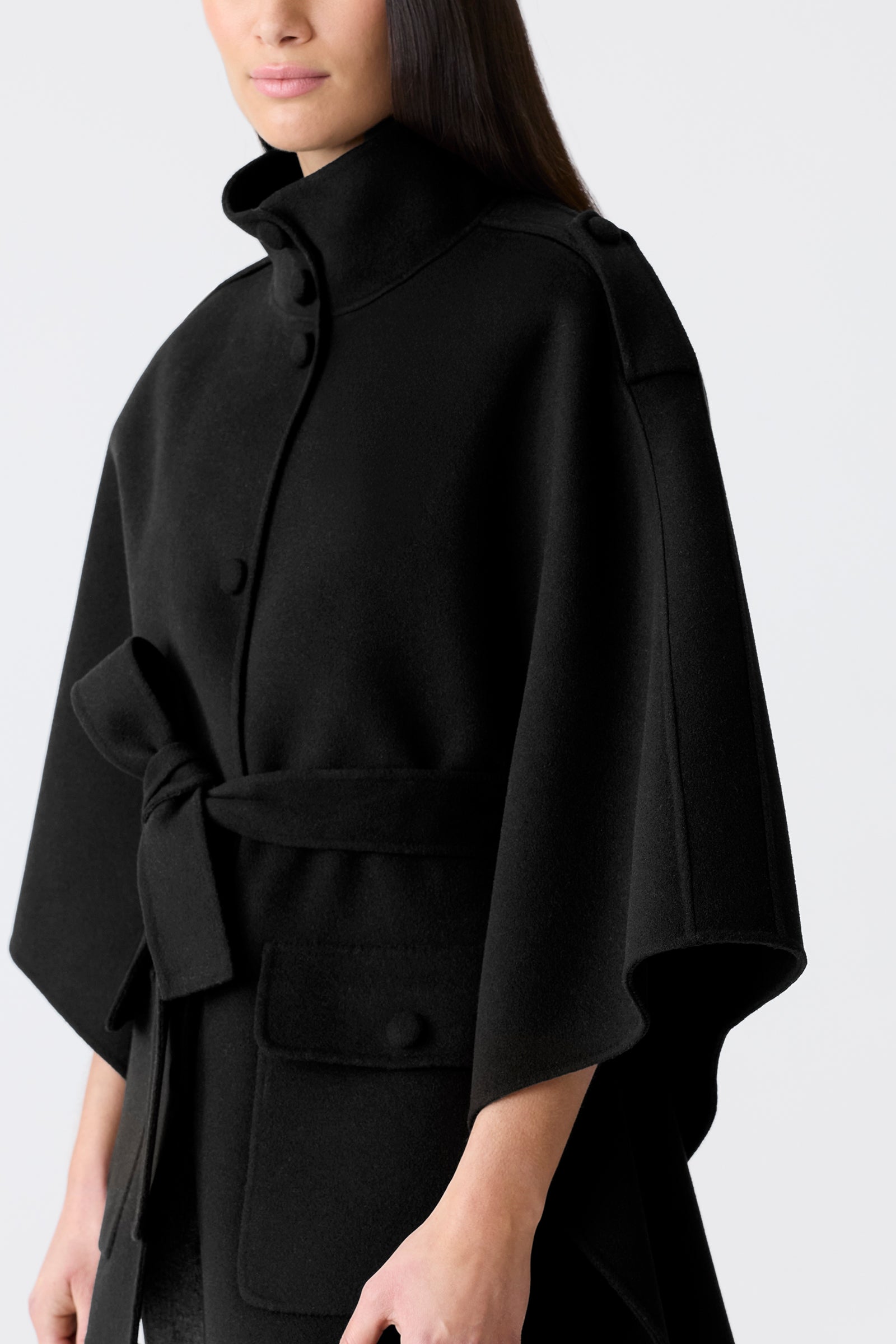 HENRIETTA Wool Cape Jacket for Women | Mackage® CA