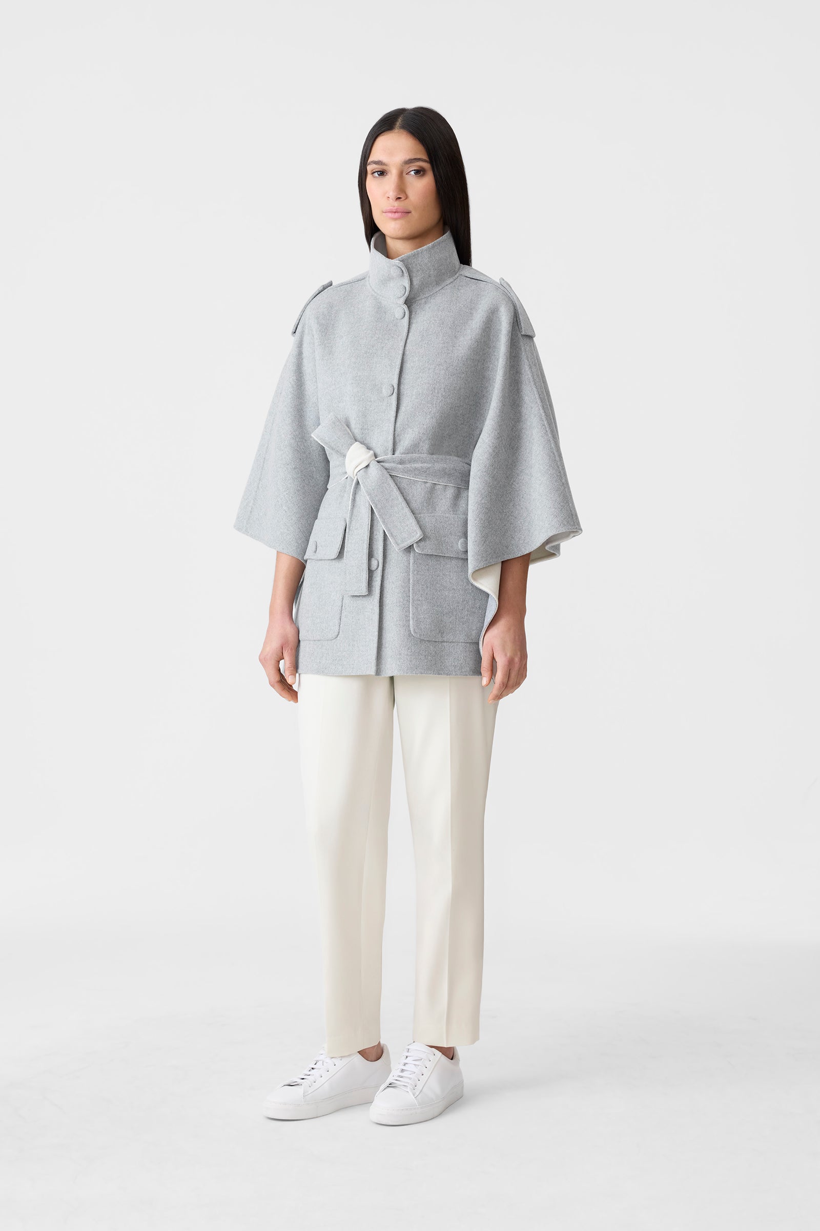 HENRIETTA Wool Cape Jacket for Women | Mackage® CA