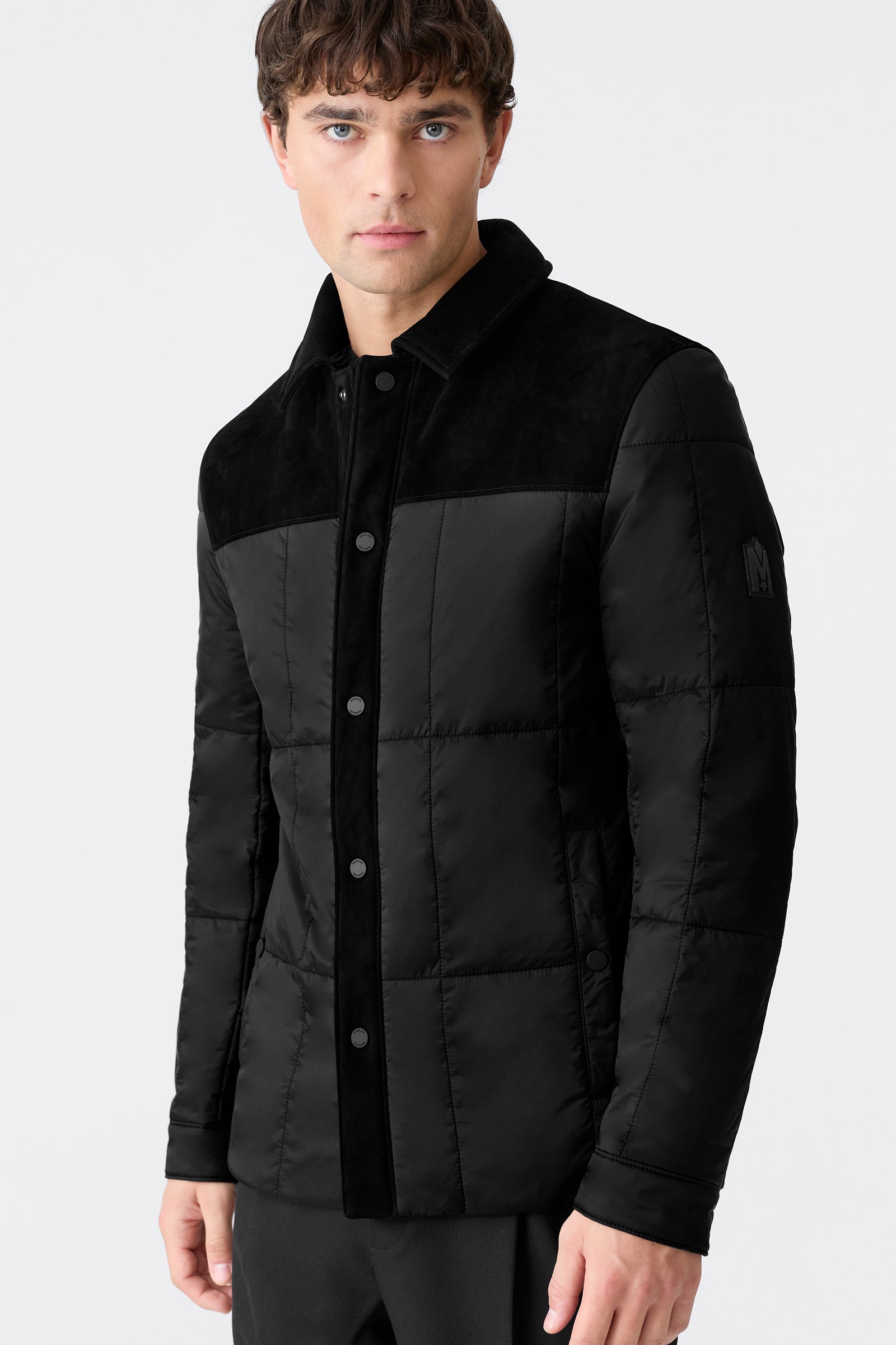 HENRIK Suede Shirt Jacket for Men | Mackage® CA