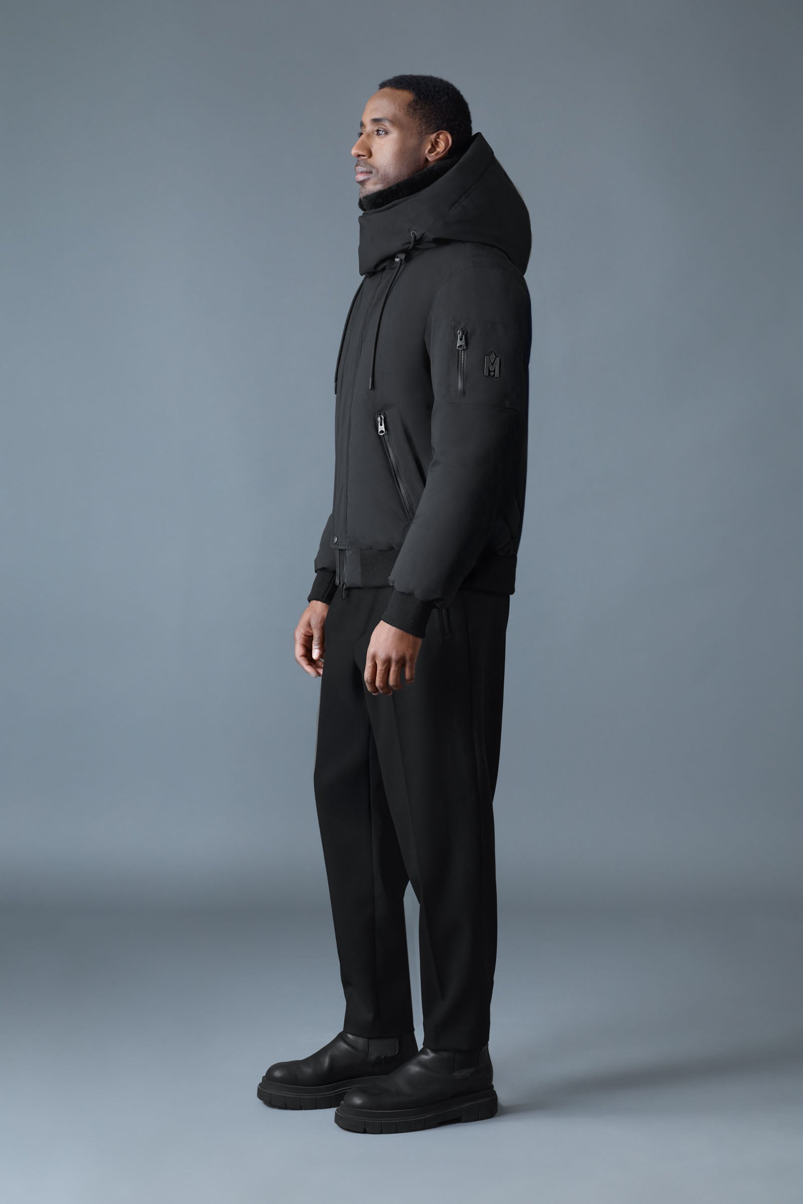 IKER 2-in-1 Down Bomber With Removable Shearling Bib for Men