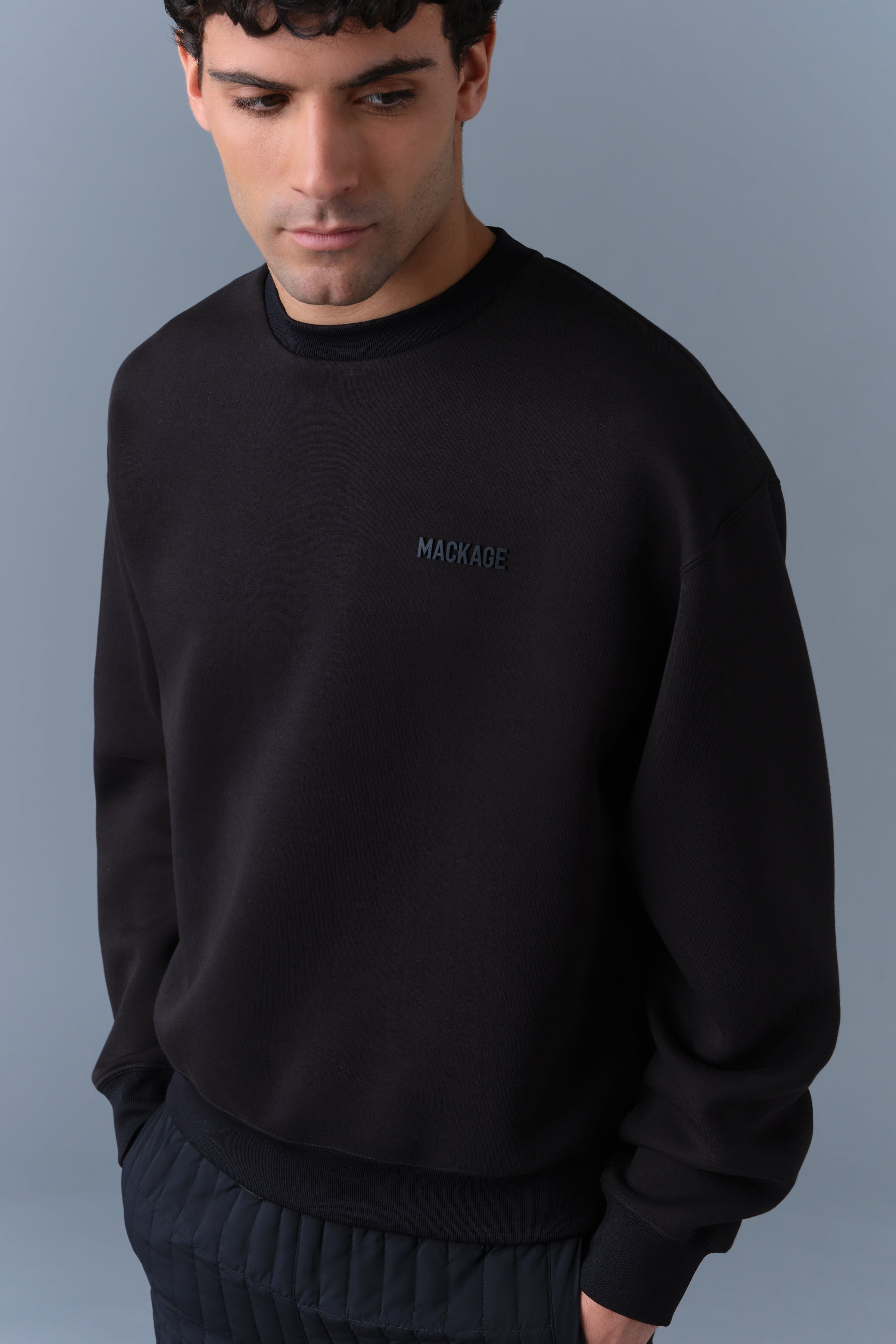 Julian, Double-Face jersey sweatshirt | Mackage® Canada