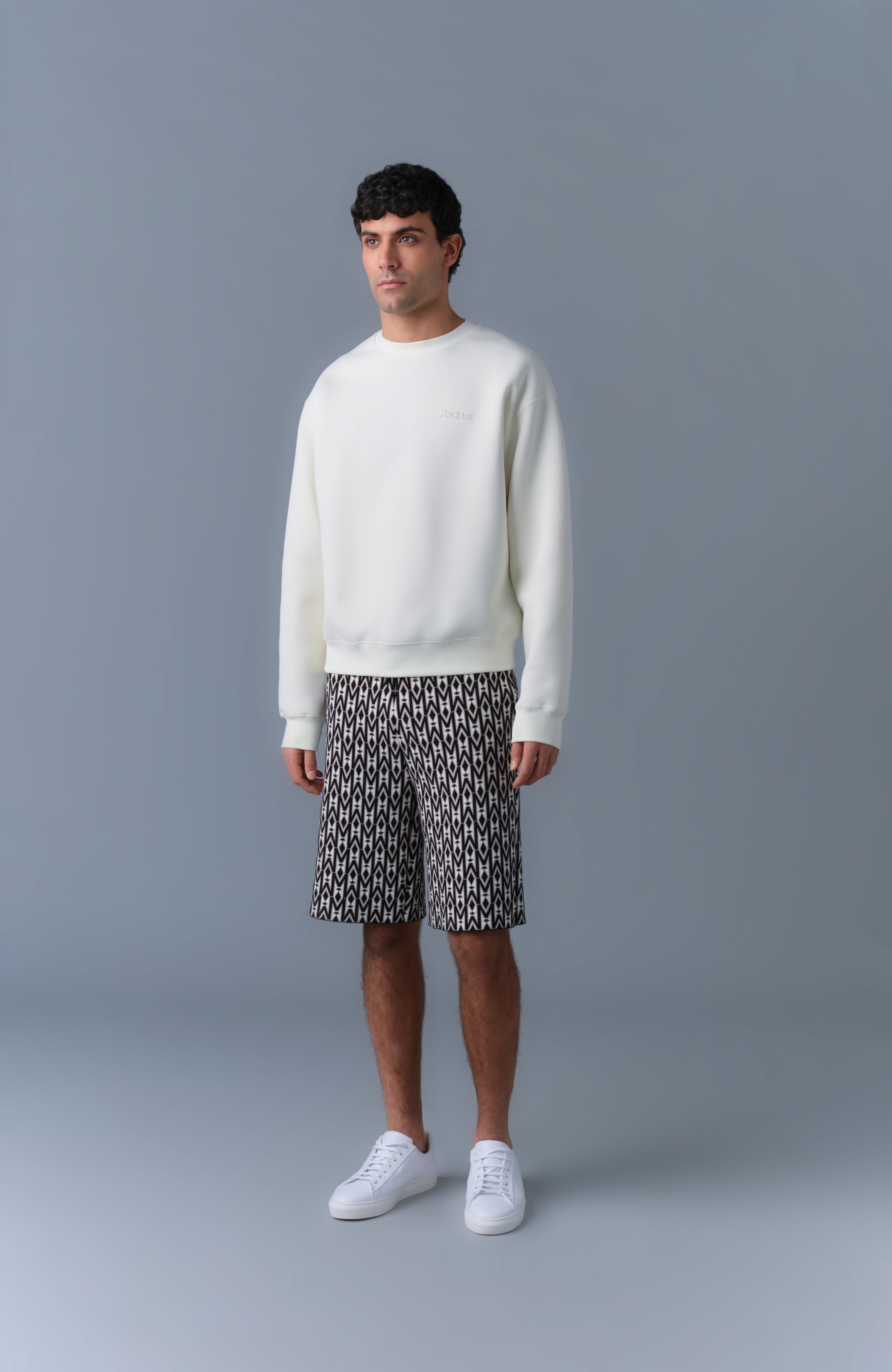 Julian, Double-Face jersey sweatshirt | Mackage® Canada