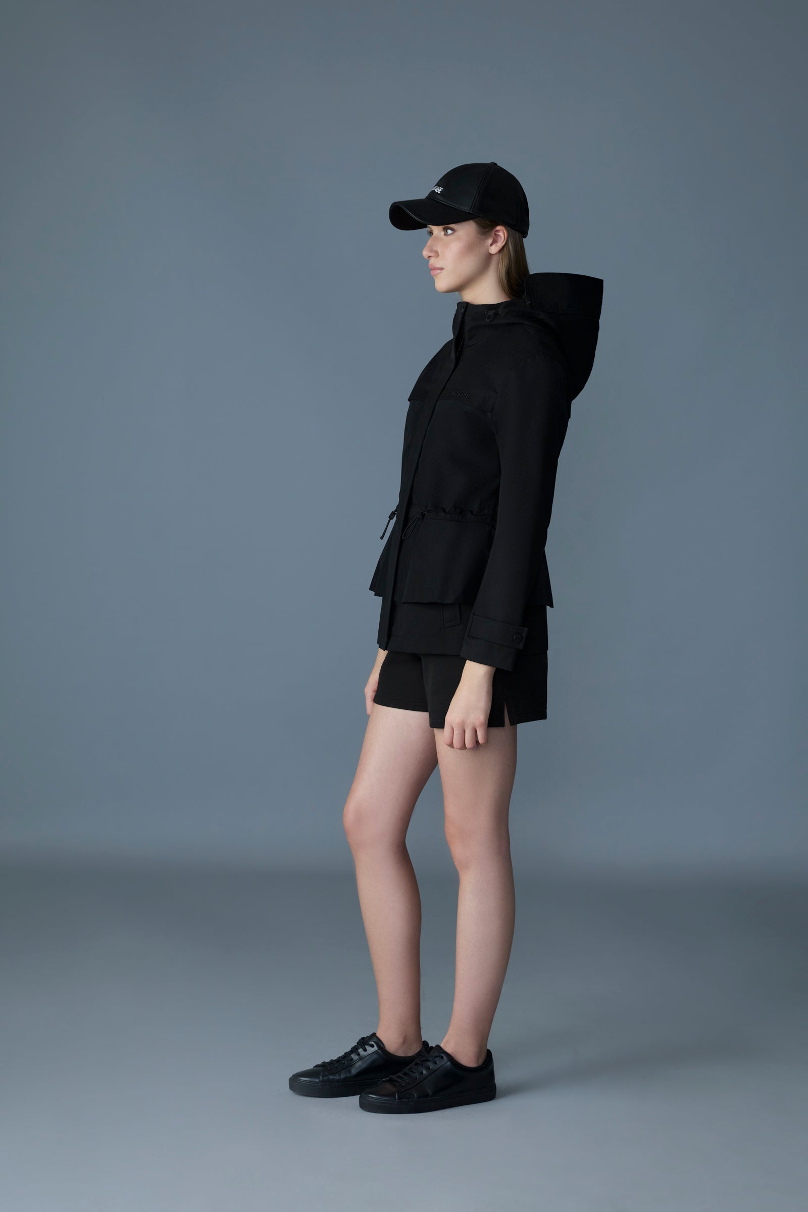 KAORI-LVS hybrid jacket with peplum detail for Women | Mackage® CA