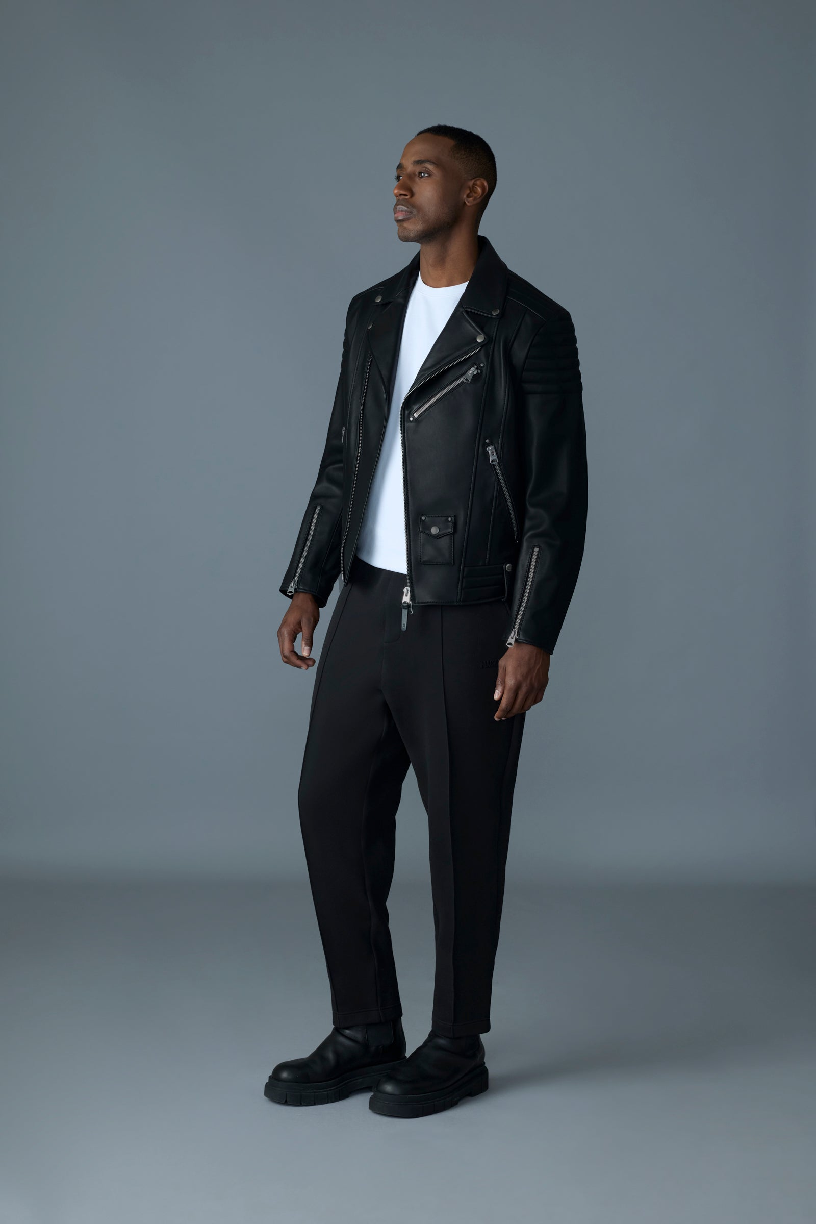 KENNETH - Leather Biker Jacket for Men | Mackage® CA