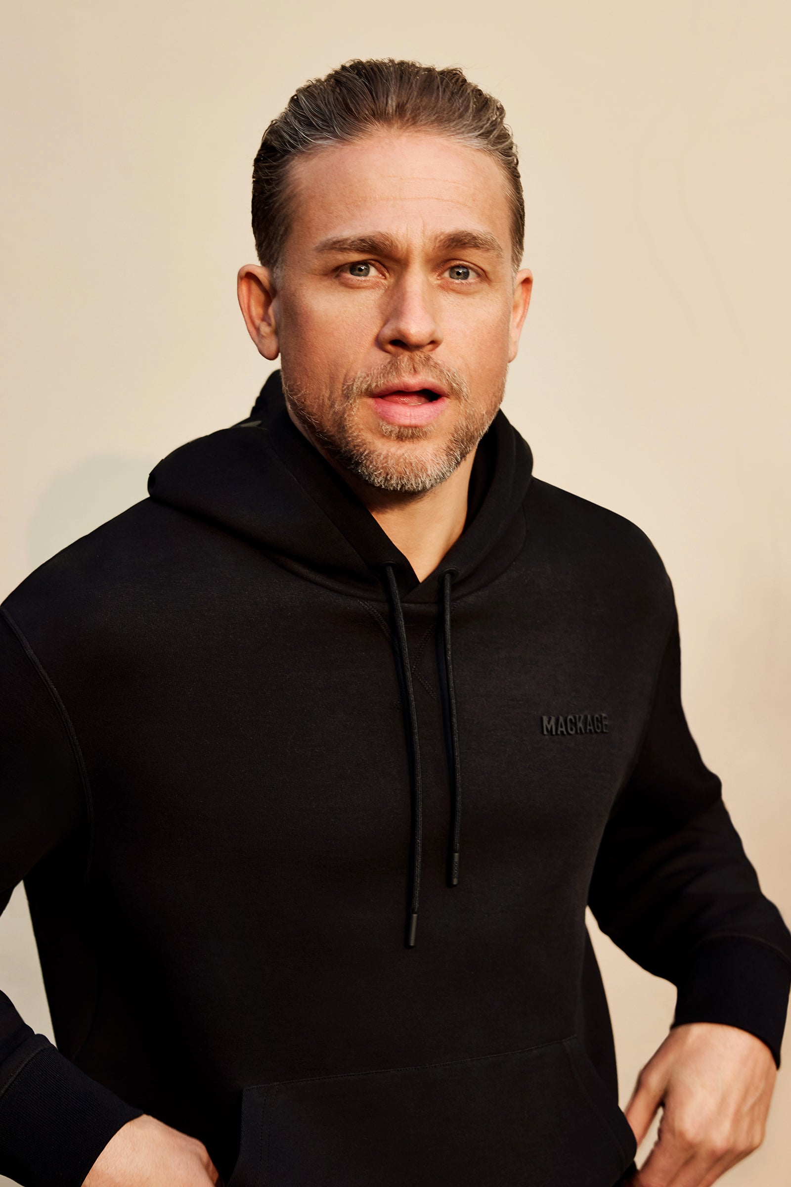 Kolton, double-face jersey logo hoodie | Mackage® Canada