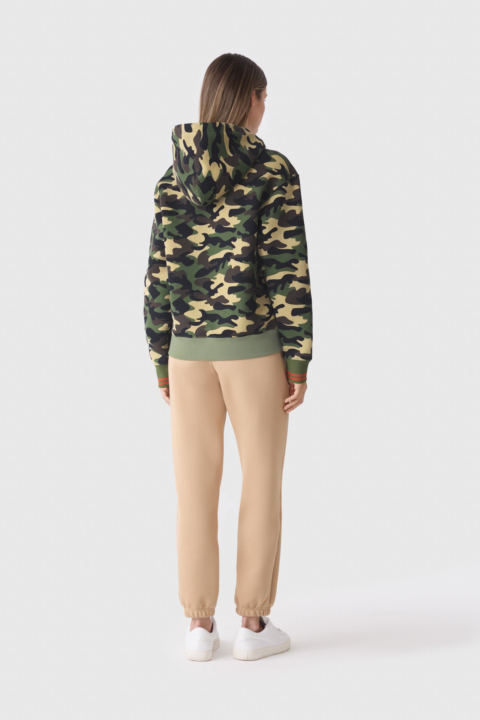 KRYSTIANA-CAMO Double-Face Jersey Hoodie for Women | Mackage® CA