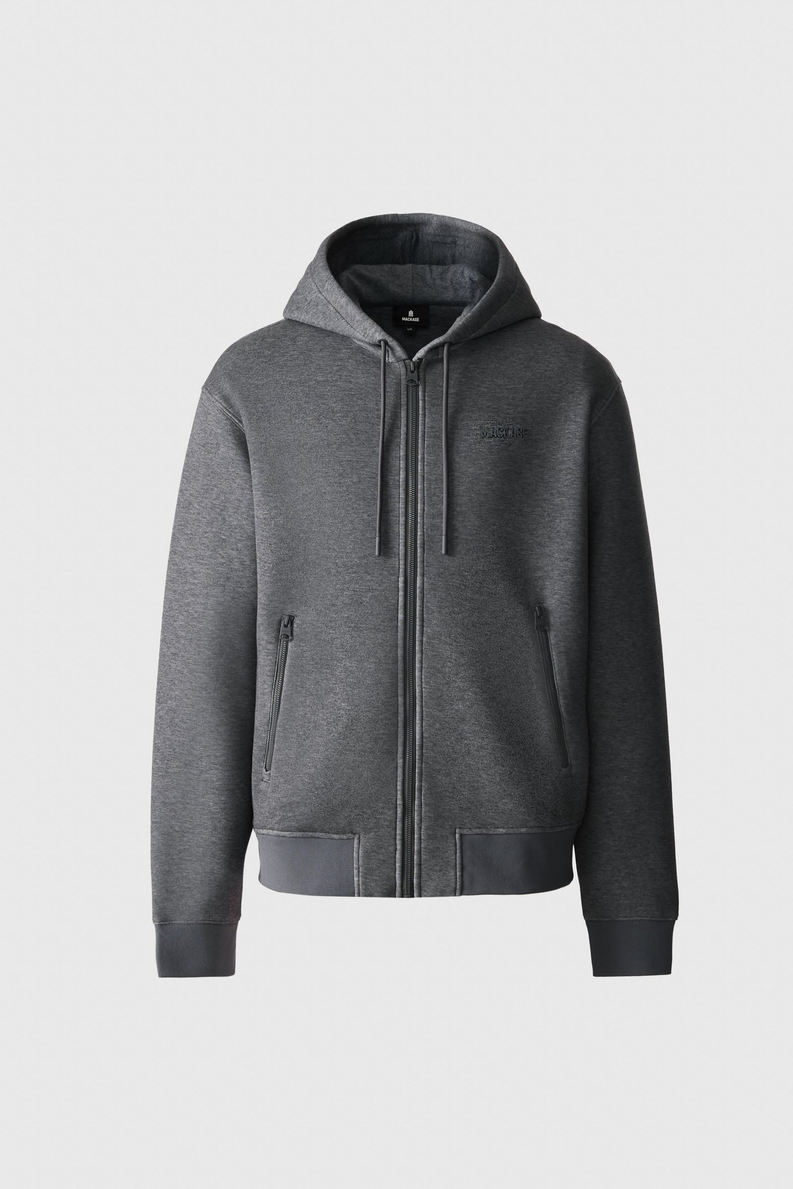 Krystos, double-face jersey zip-up hoodie | Mackage® Canada