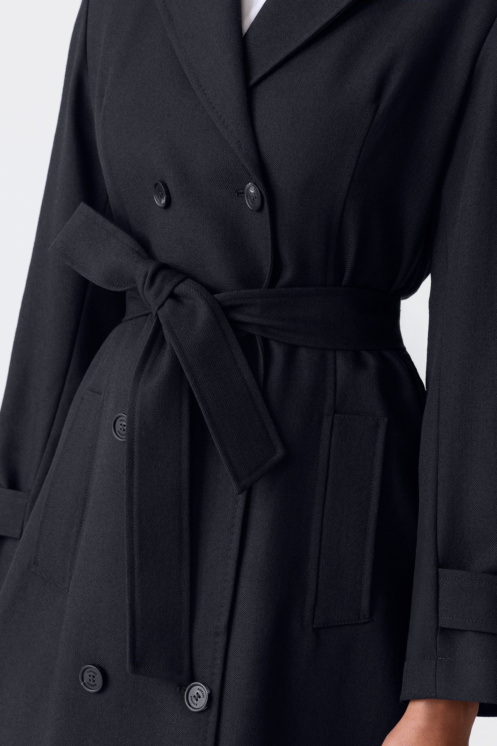 LORNA Wool Gabardine Trench Coat for Women | Mackage® CA