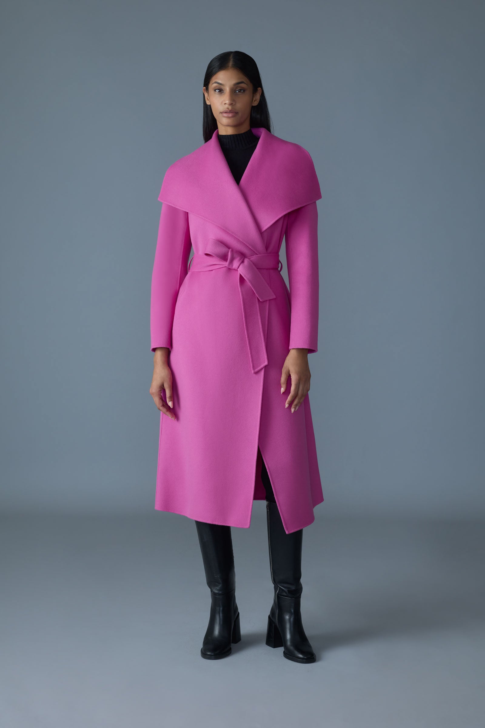 MAI-CN Double-face wool wrap coat for Women | Mackage Canada