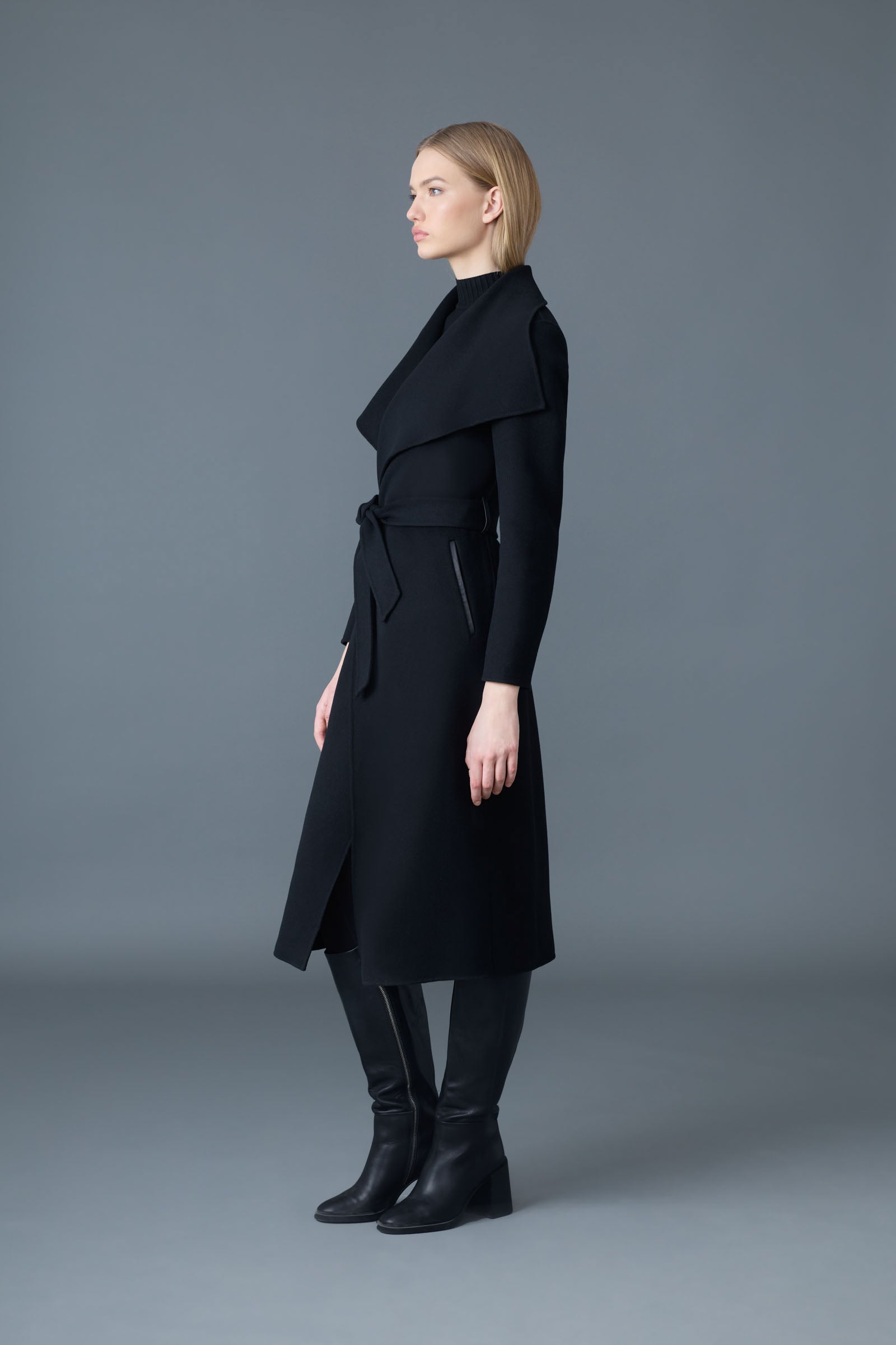 MAI-CN Double-face wool wrap coat for Women | Mackage Canada