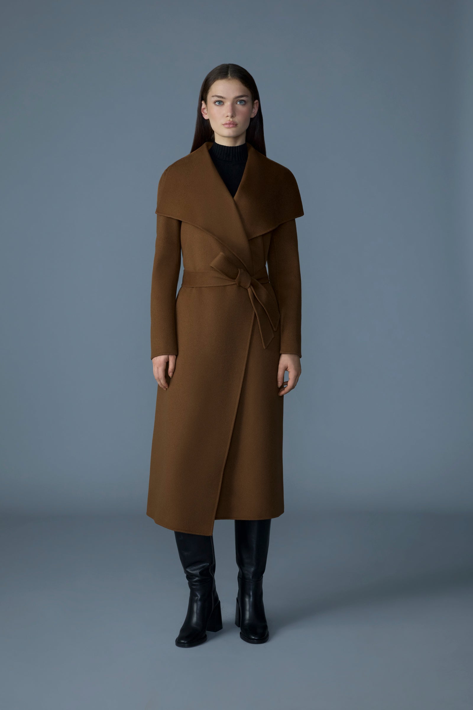 MAI-CN Double-face wool wrap coat for Women | Mackage Canada