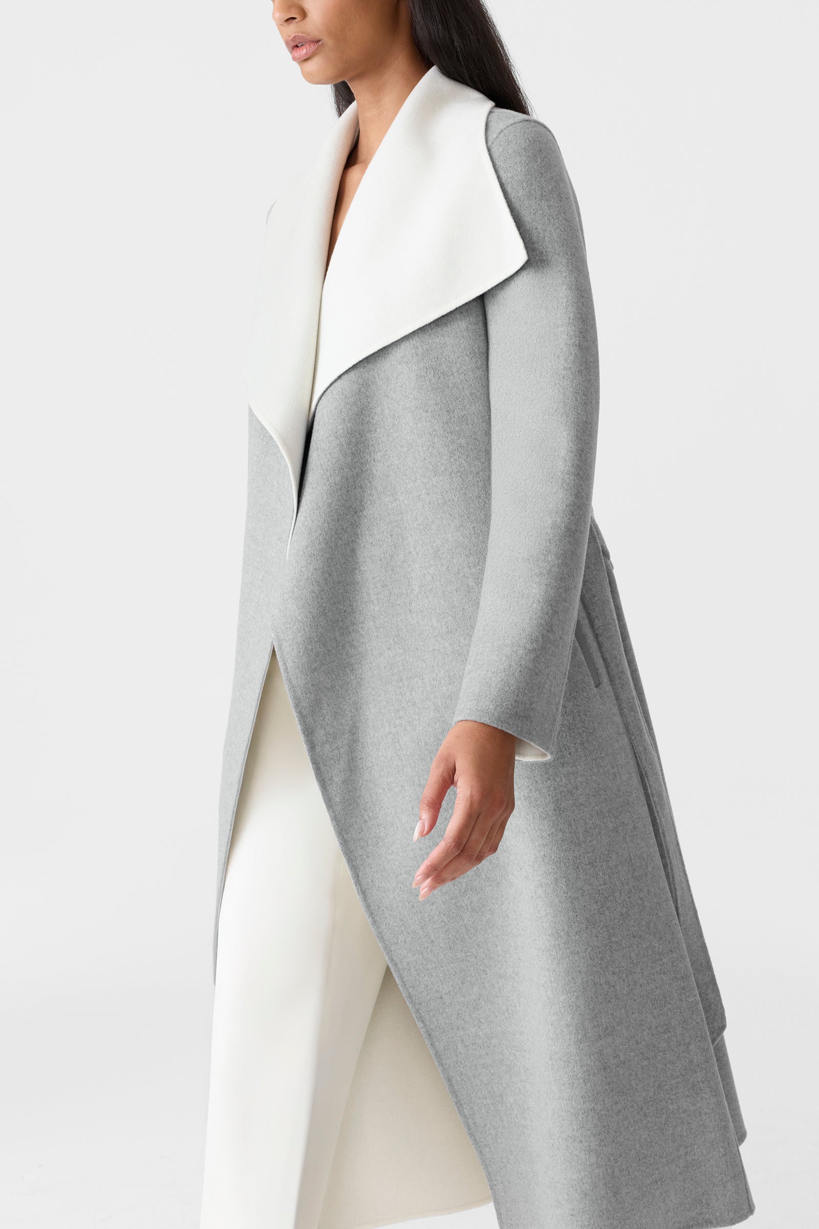 MAI Double-face wool wrap coat for Women | Mackage® CA