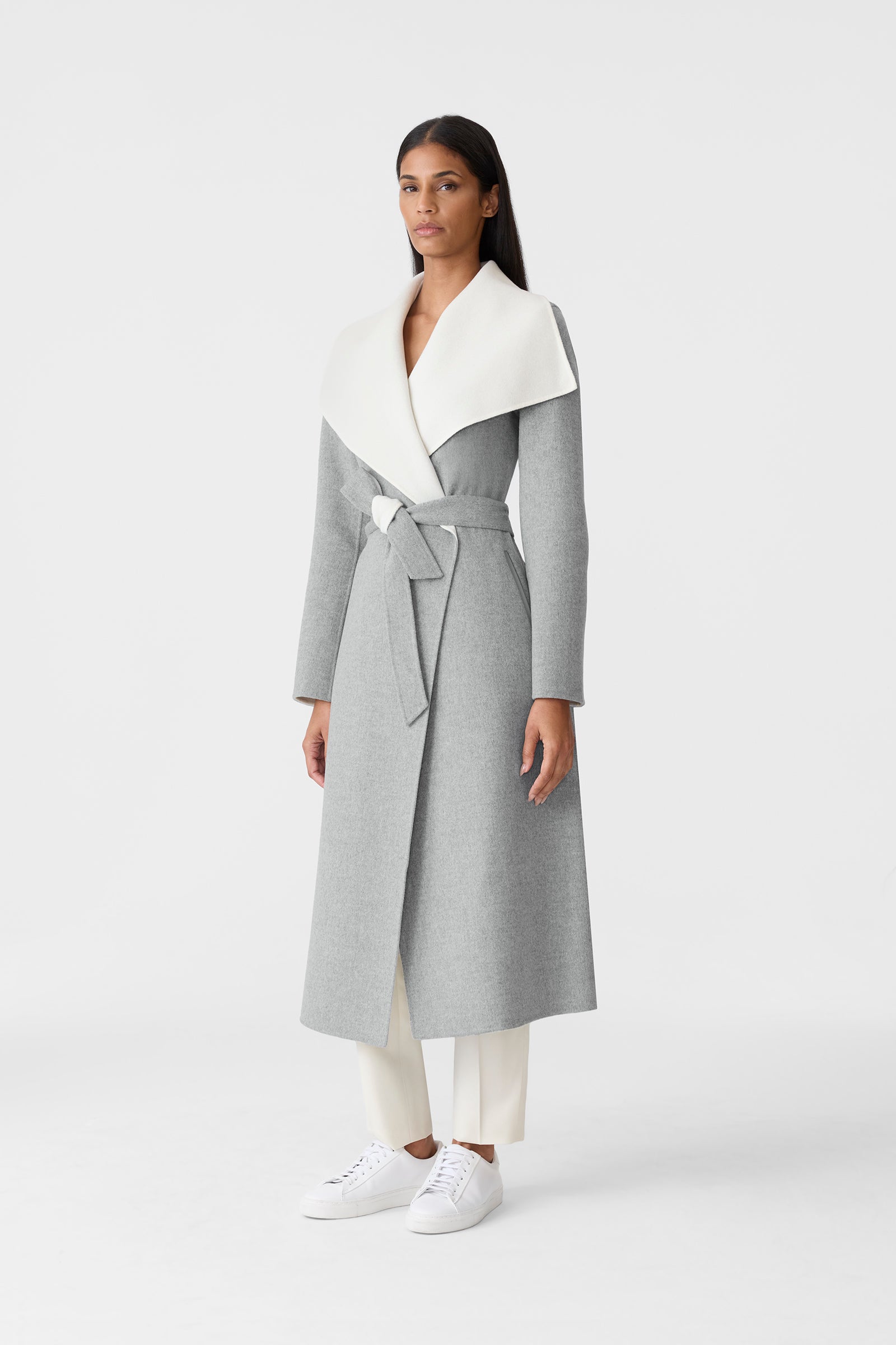 MAI Double-face wool wrap coat for Women | Mackage® CA