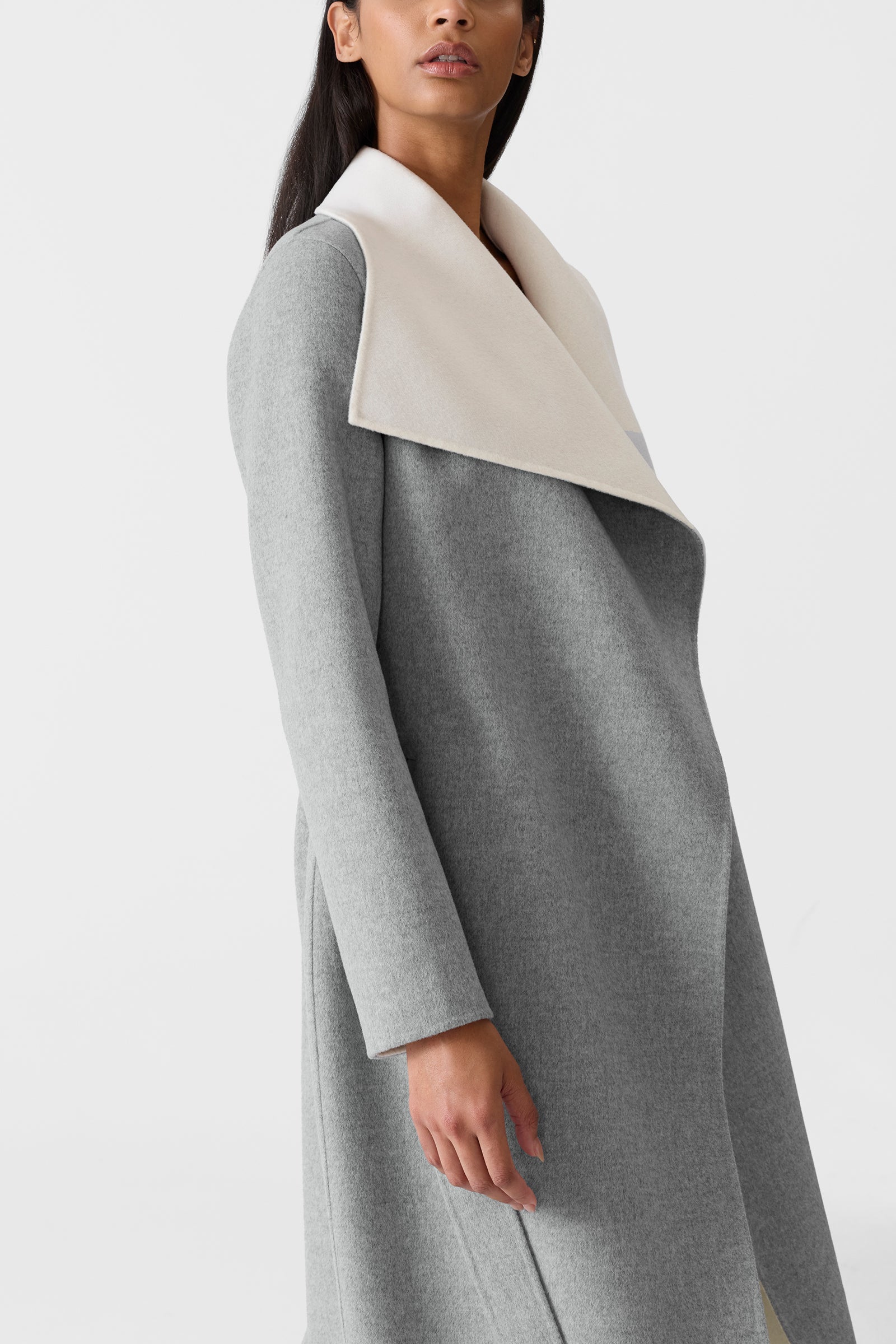 MACKAGE グレー ダッフルコート MAI Double-face wool wrap coat for Women | Mackage® CA
