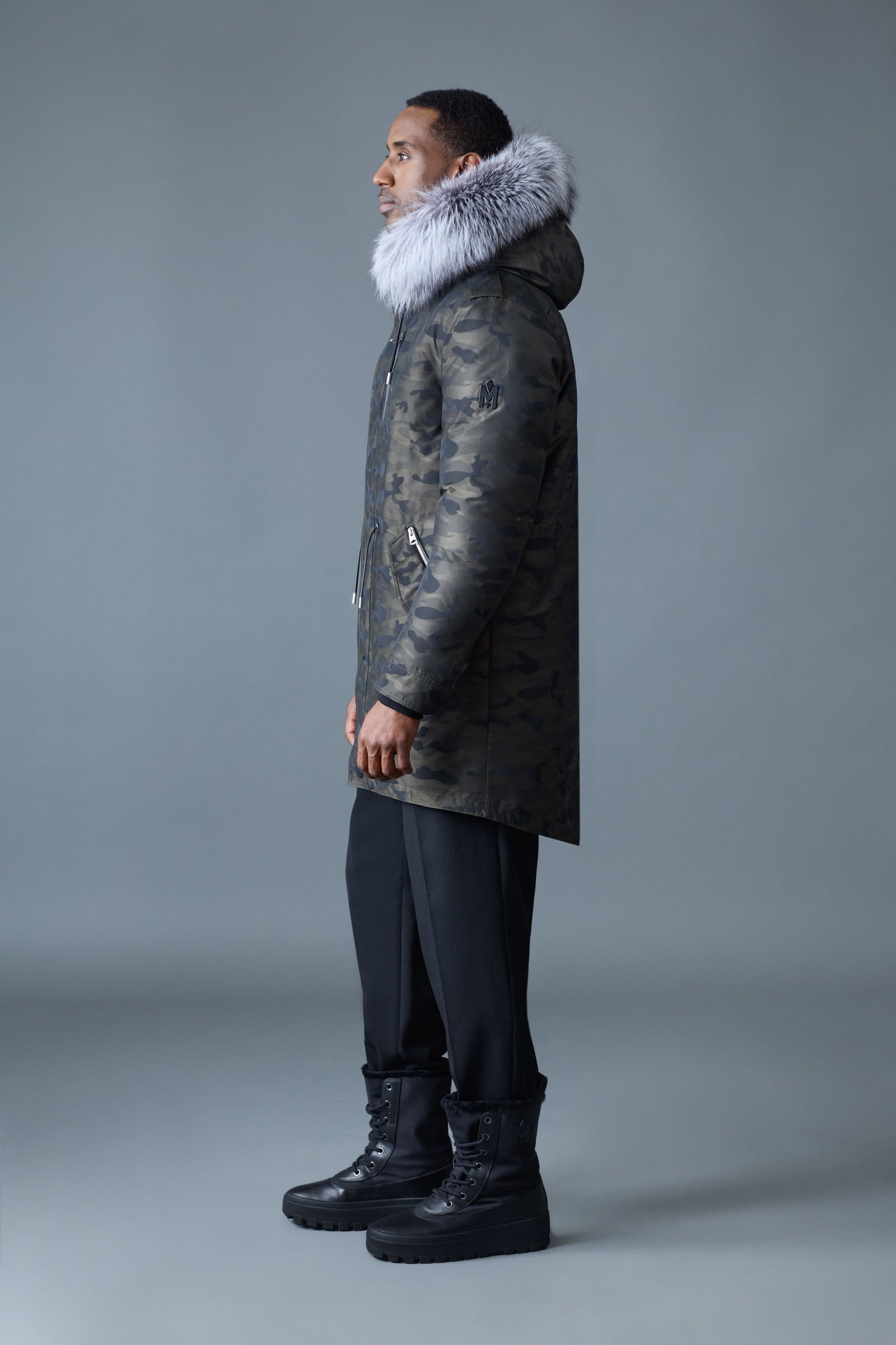 MORITZ-JC Fur-Lined Camo Down Parka for Men | Mackage Canada