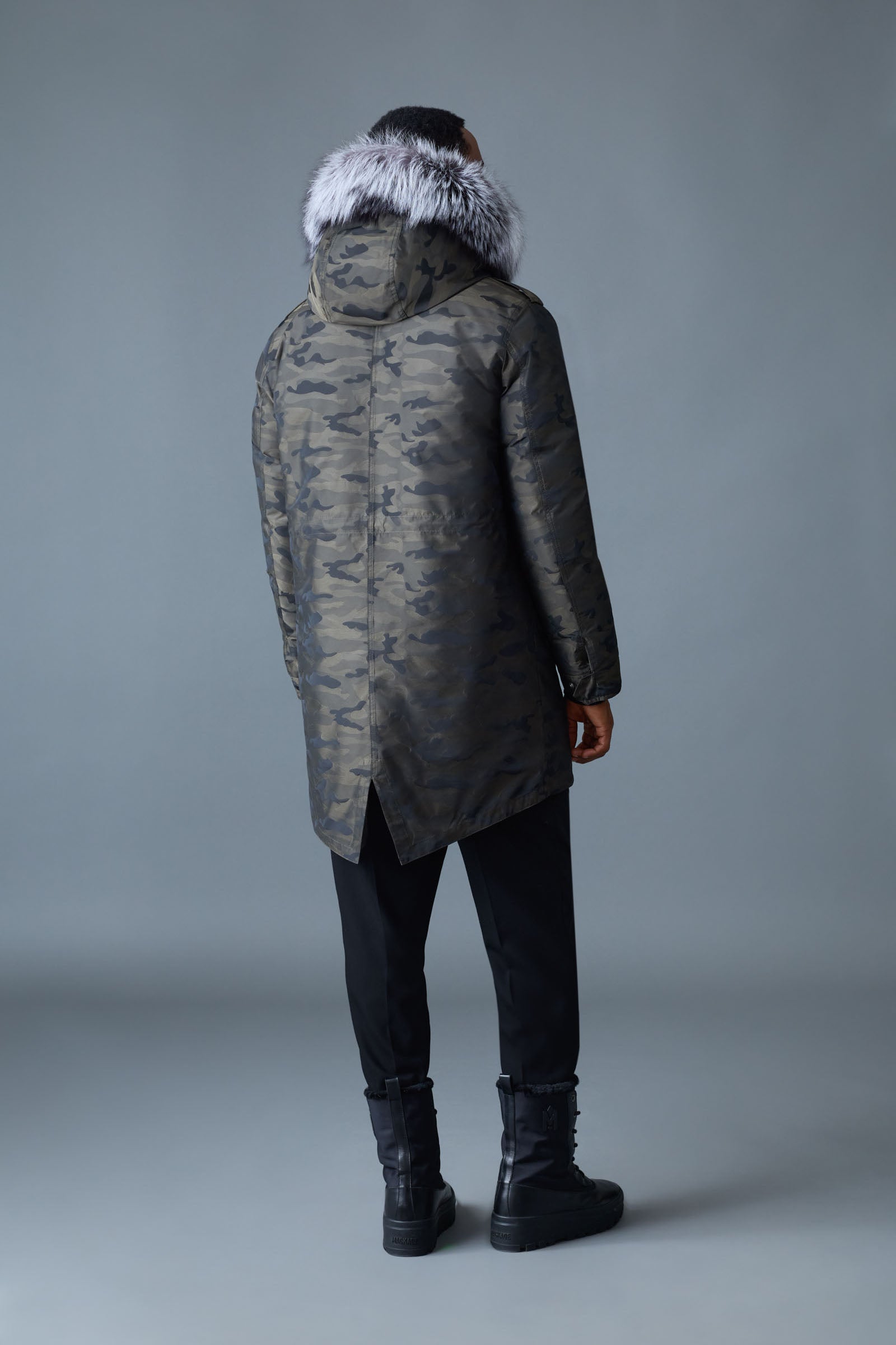 MORITZ-JC Fur-Lined Camo Down Parka for Men | Mackage® CA
