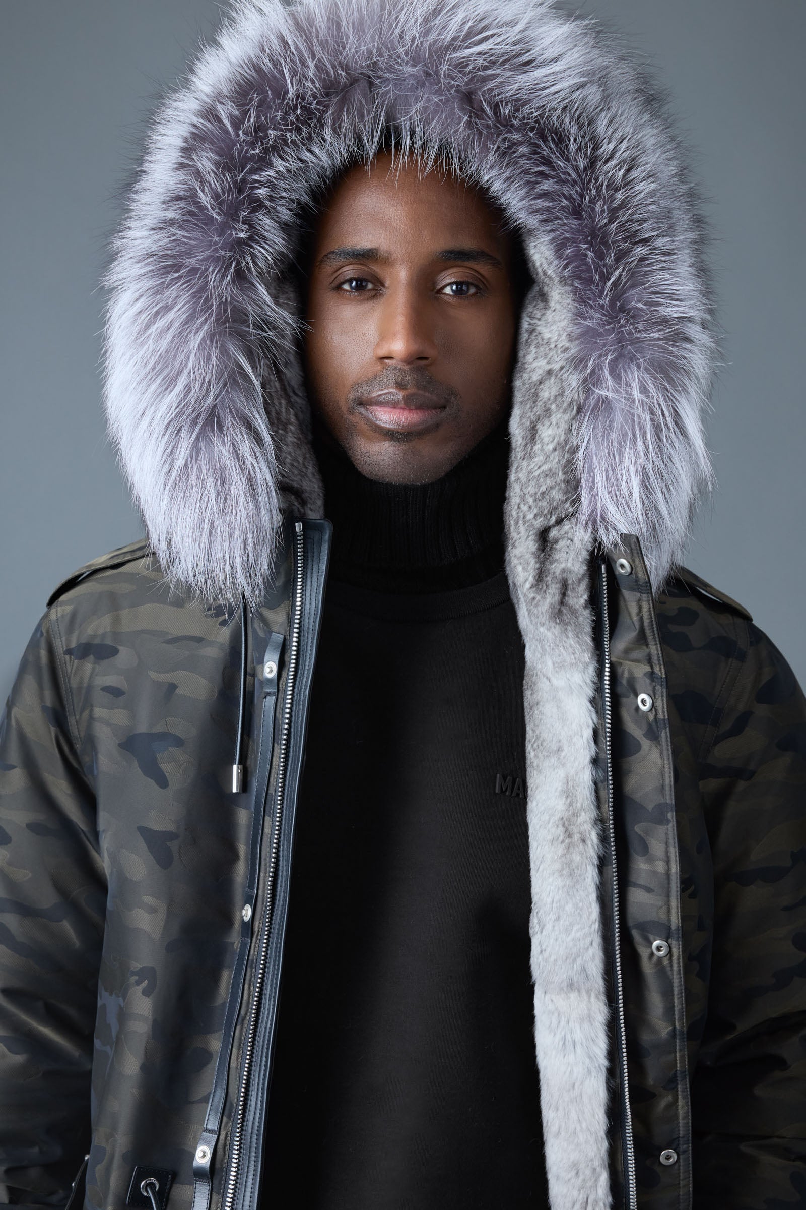 MORITZ-JC Fur-Lined Camo Down Parka for Men | Mackage Canada