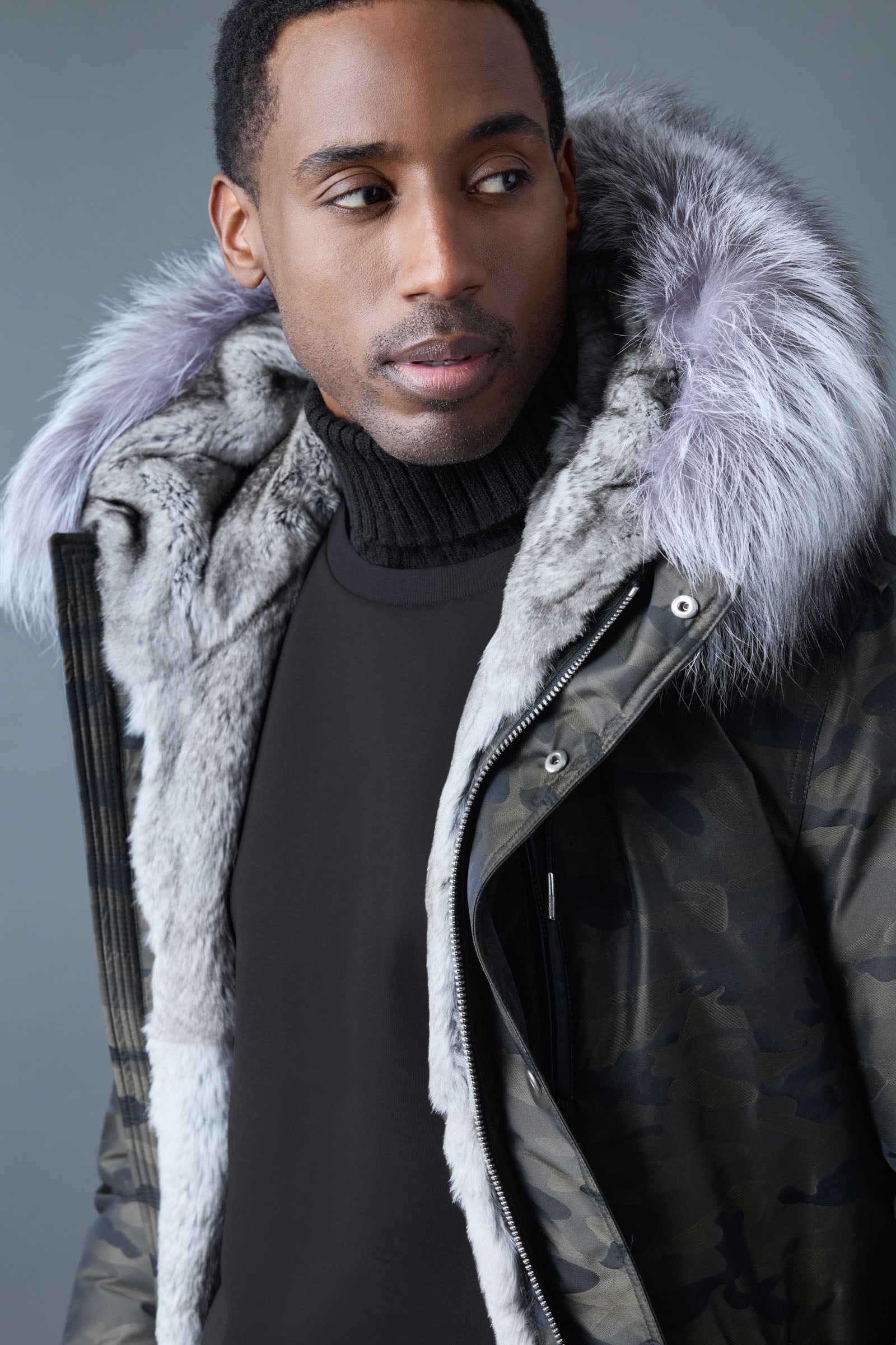 MORITZ-JC Fur-Lined Camo Down Parka for Men | Mackage Canada
